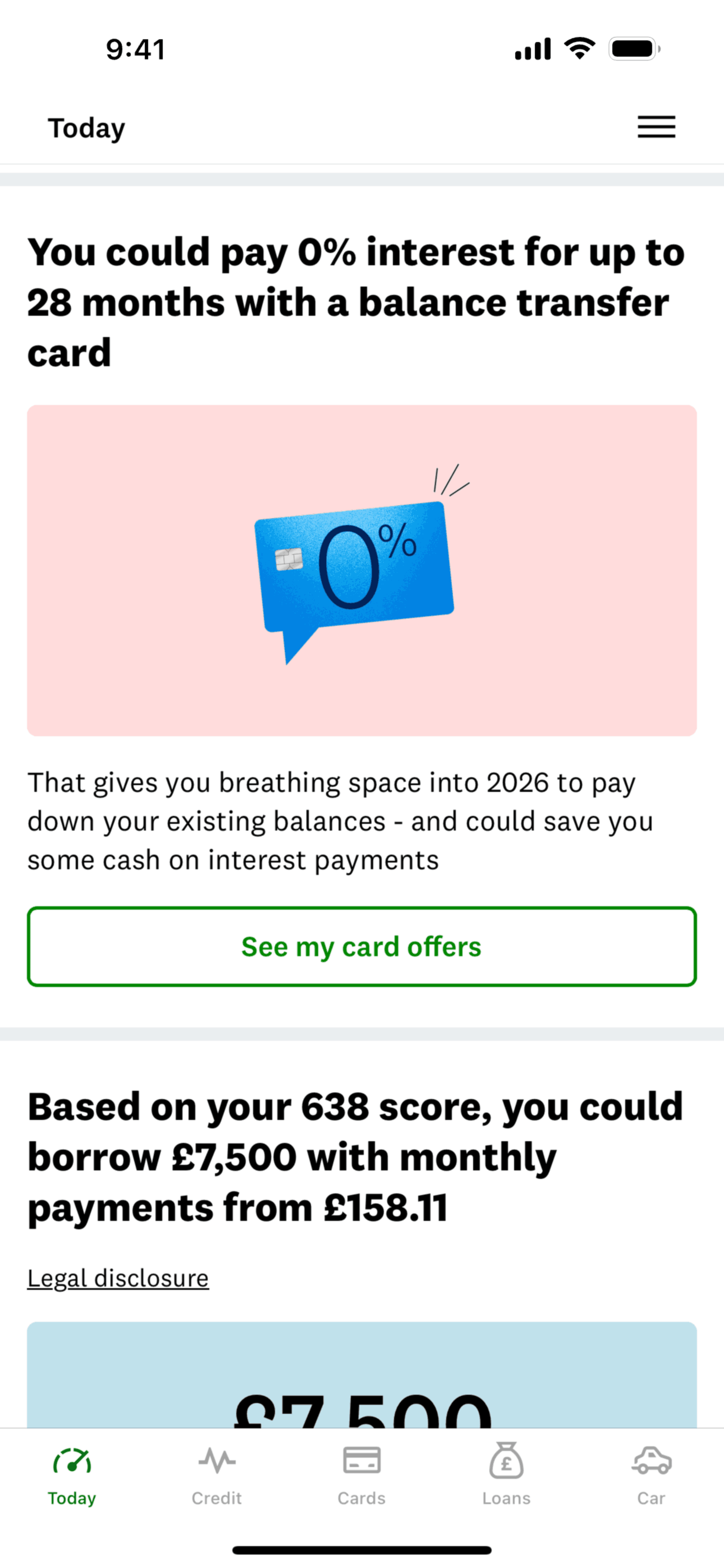 Credit Karma iOS Finance interface screenshot 3