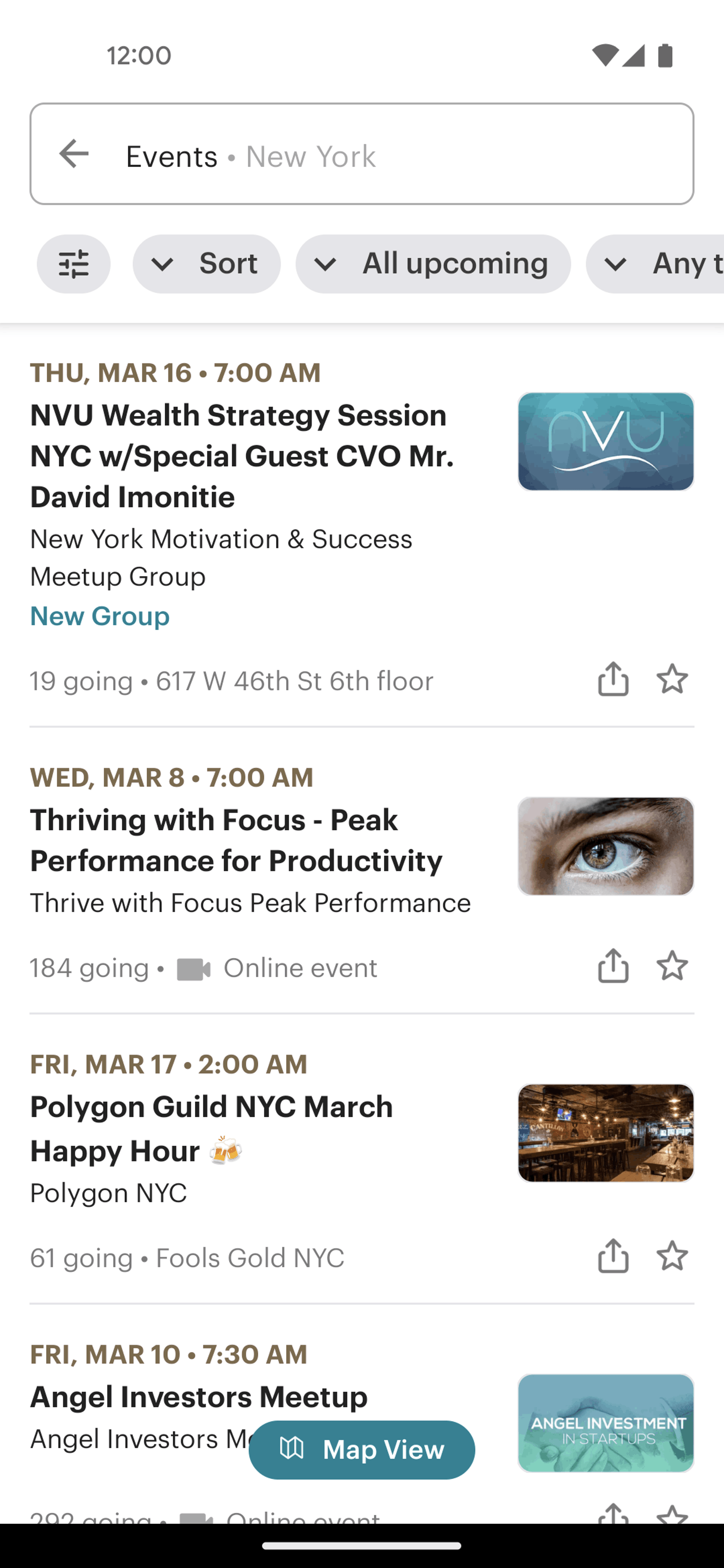 Meetup Android Social Networking interface screenshot 16