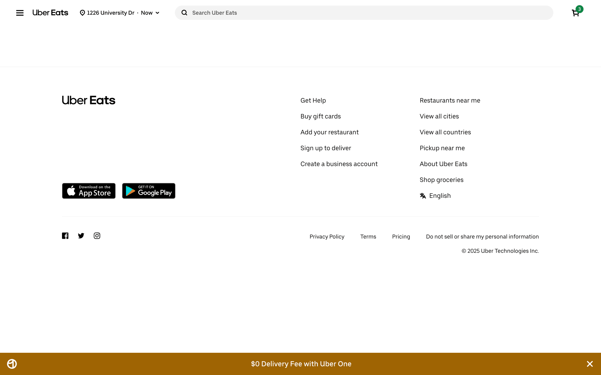 Uber Eats Web Food & Drink interface screenshot 21