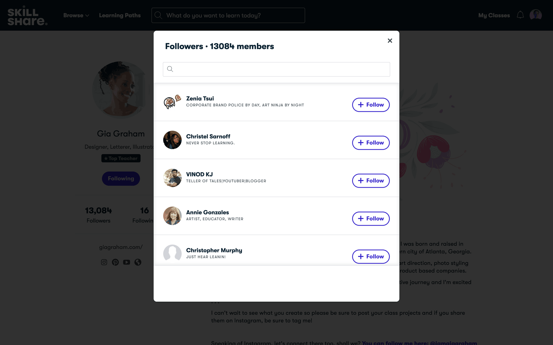 Skillshare Web Education interface screenshot 15
