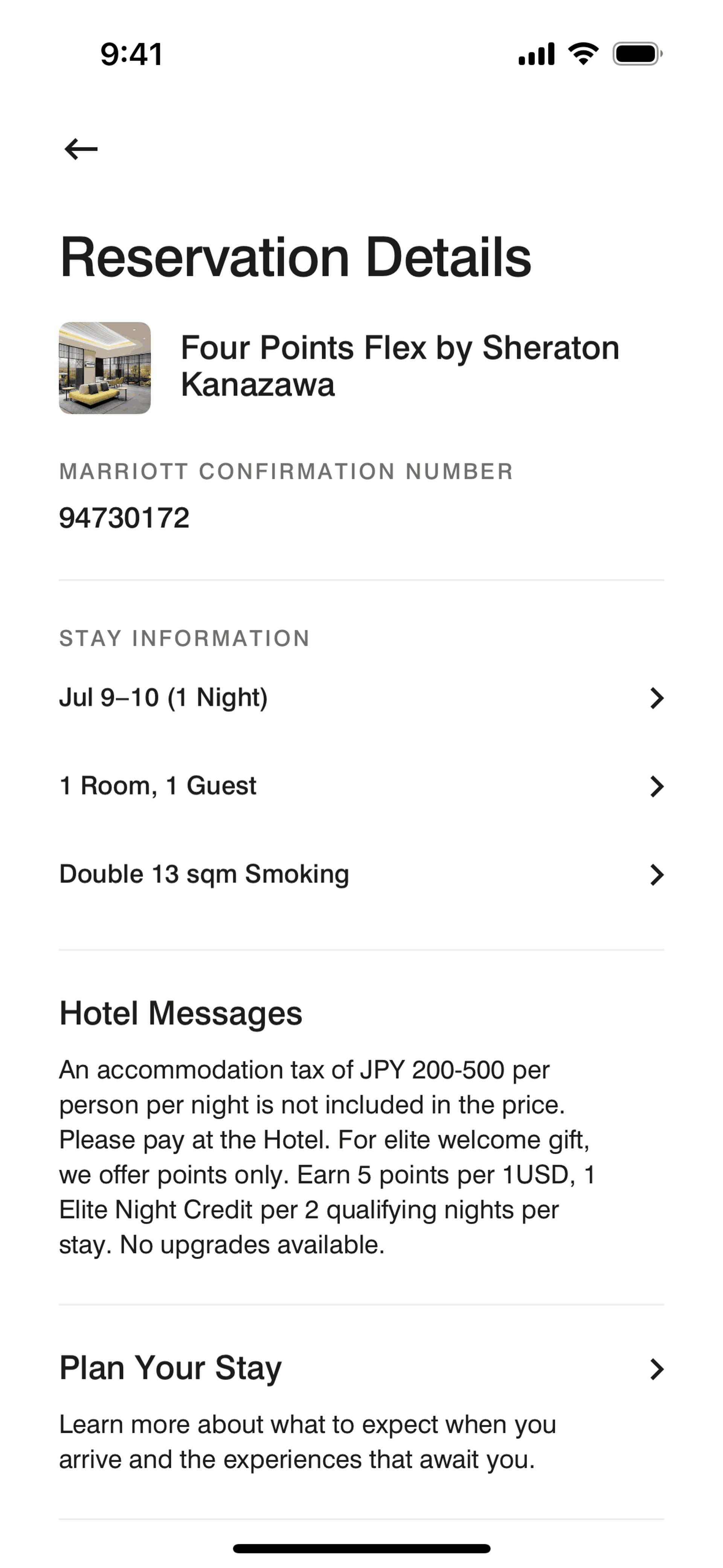 Marriott Bonvoy iOS Travel & Transportation interface screenshot 8