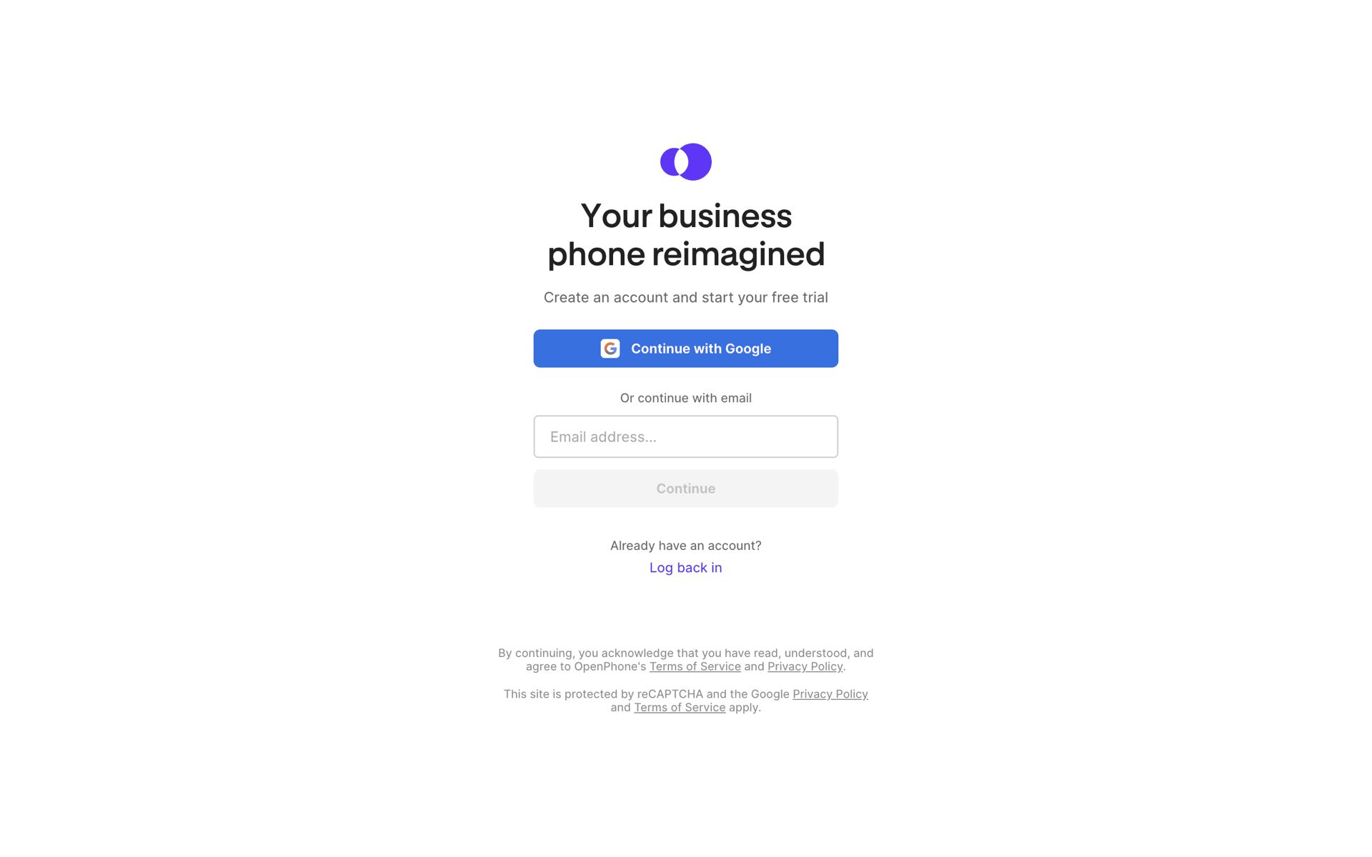 OpenPhone Web Business interface screenshot 6