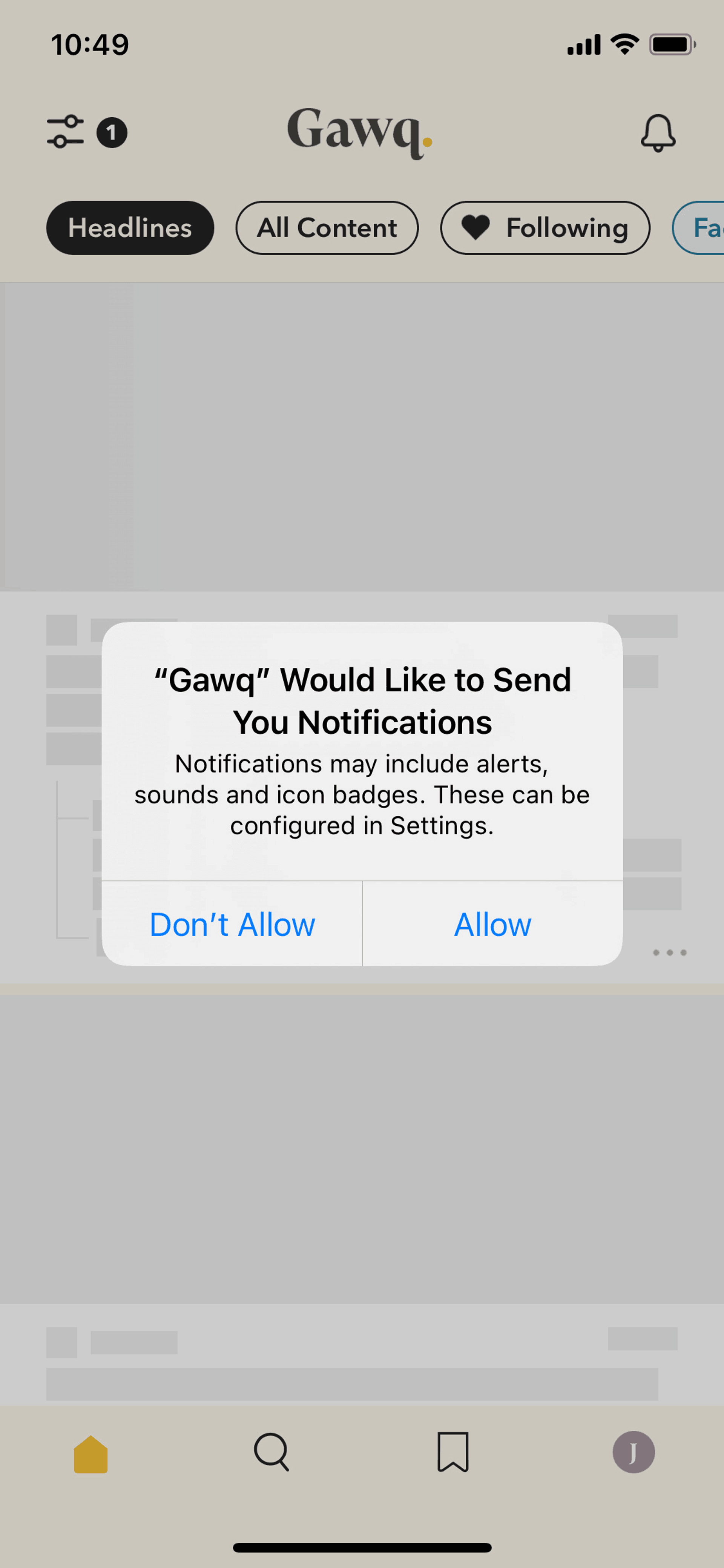 Gawq iOS News interface screenshot 13