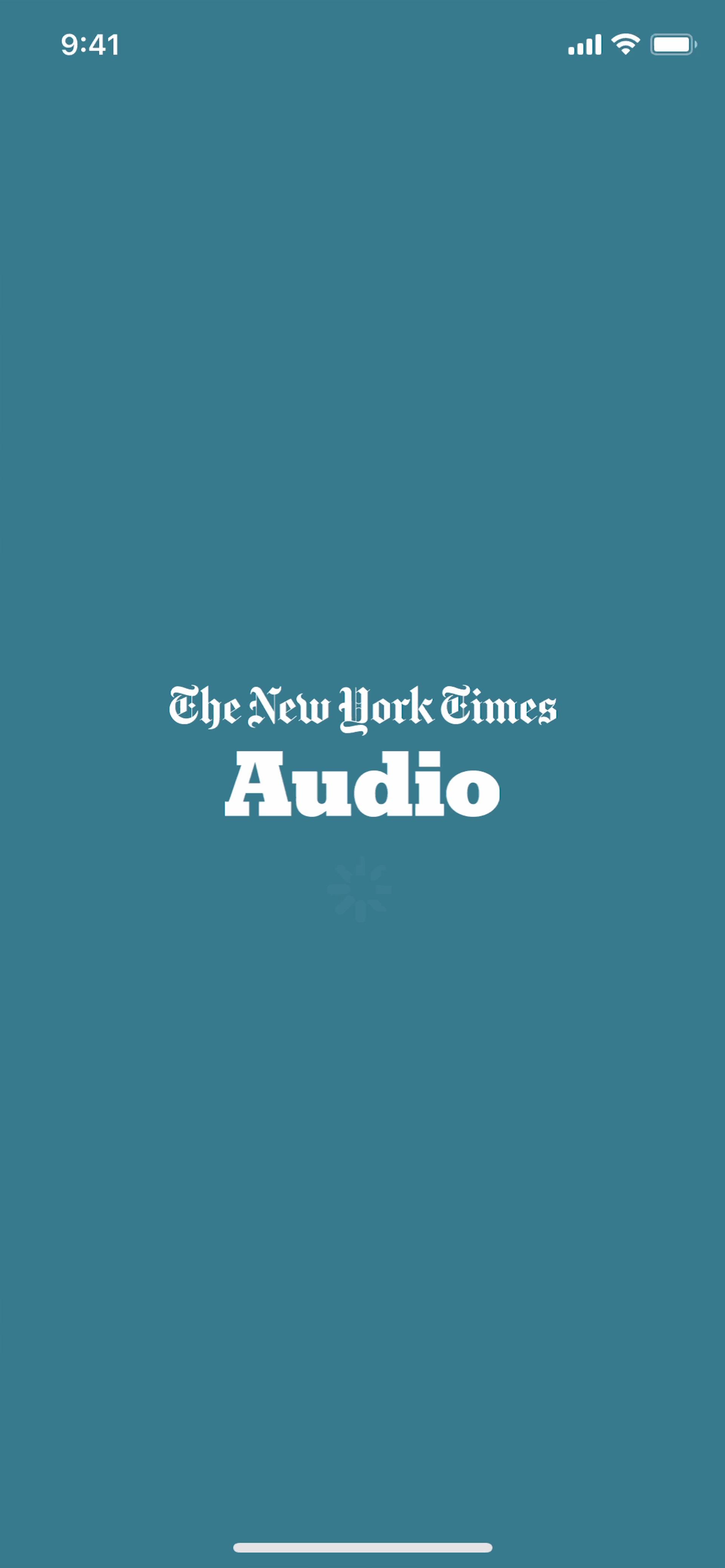 NYT Audio iOS Music & Audio interface screenshot 1