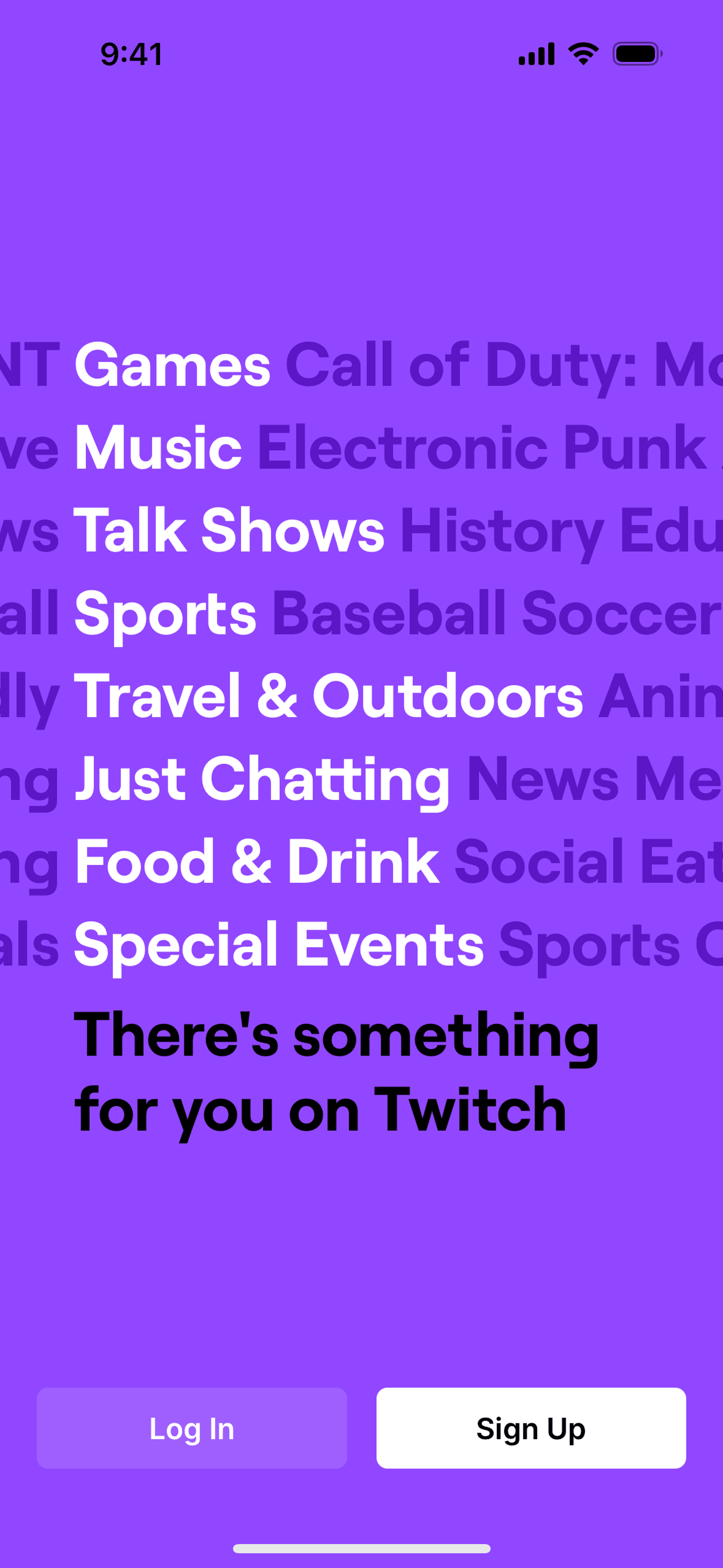 Twitch iOS Photo & Video interface screenshot 1