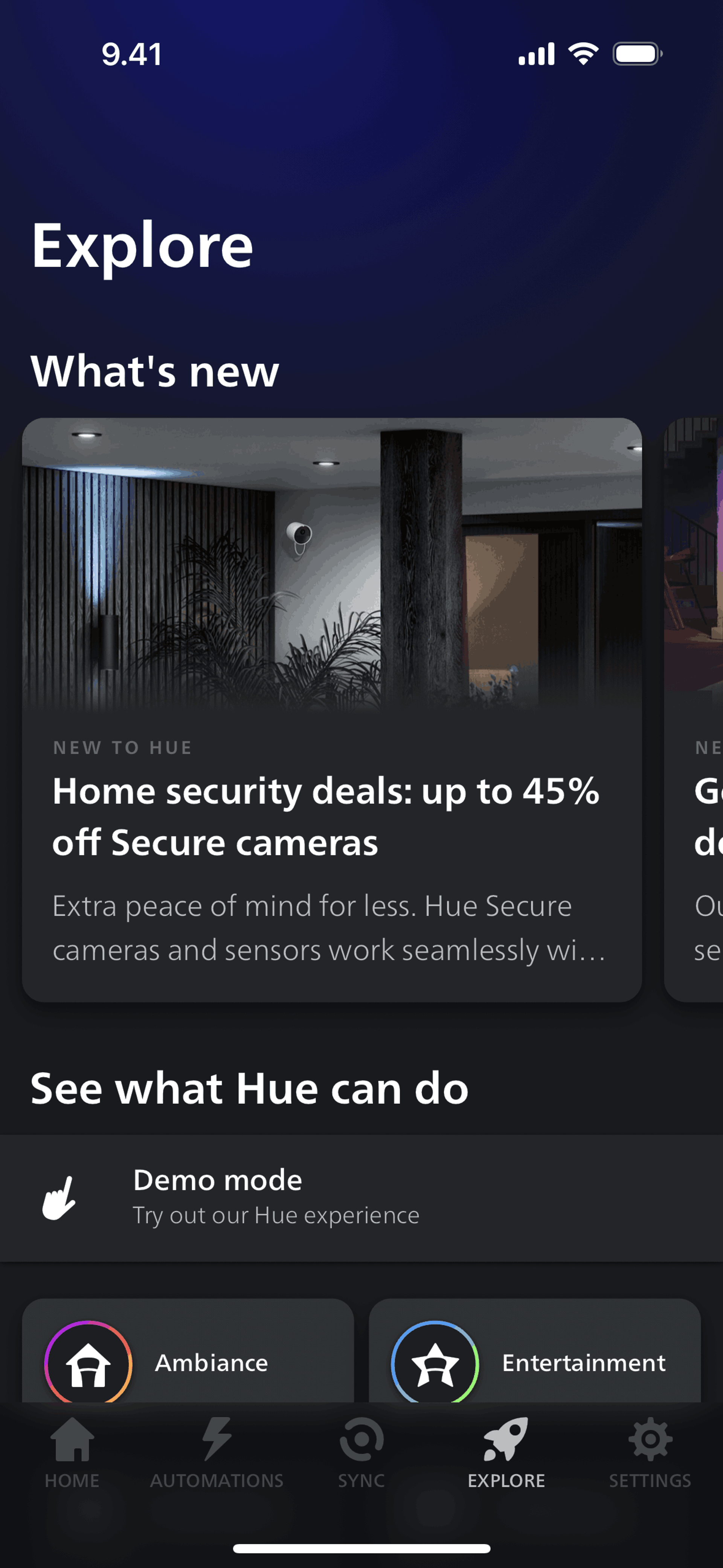 Philips Hue iOS Lifestyle interface screenshot 20