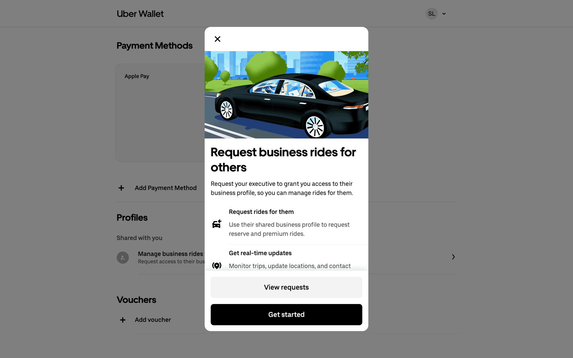 Uber Web Travel & Transportation interface screenshot 5
