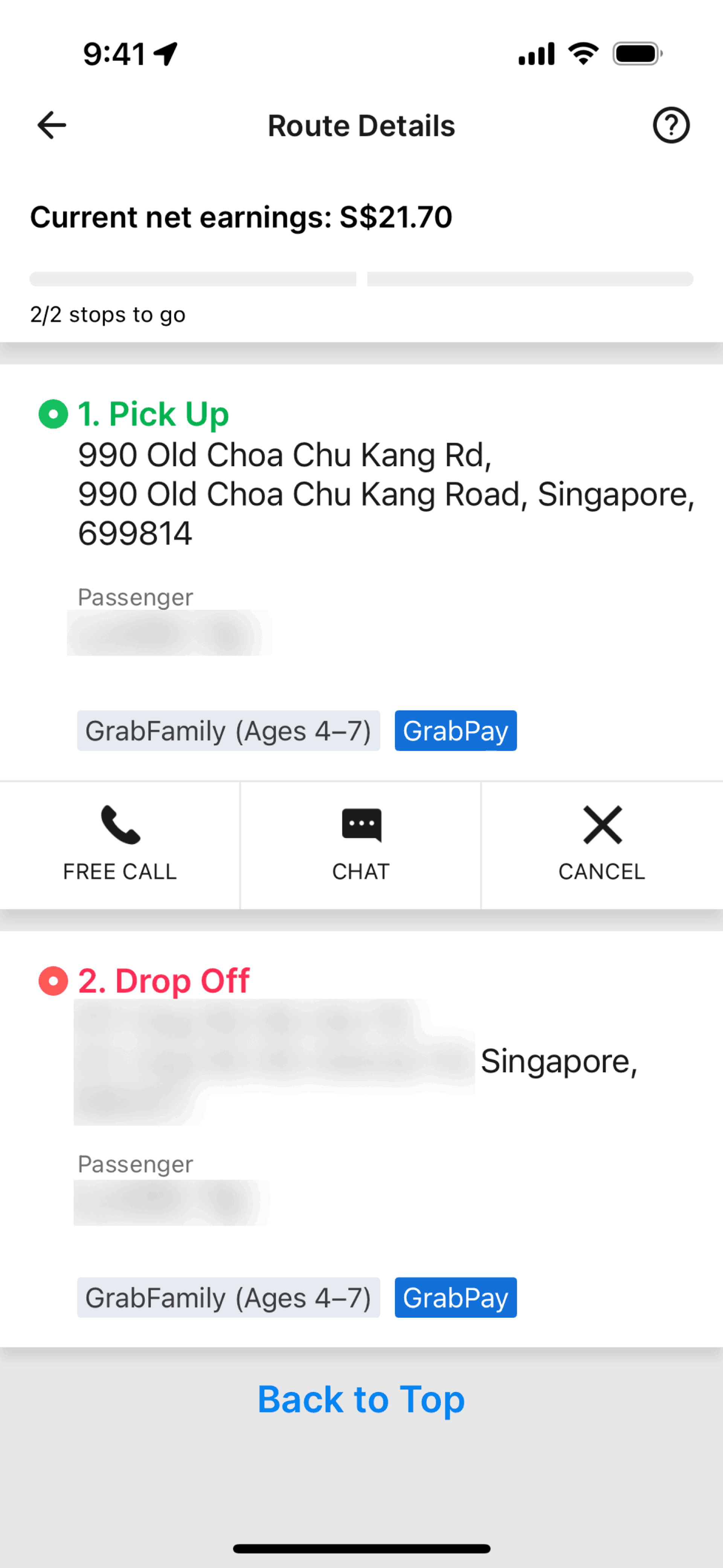 Grab Driver iOS Travel & Transportation interface screenshot 8