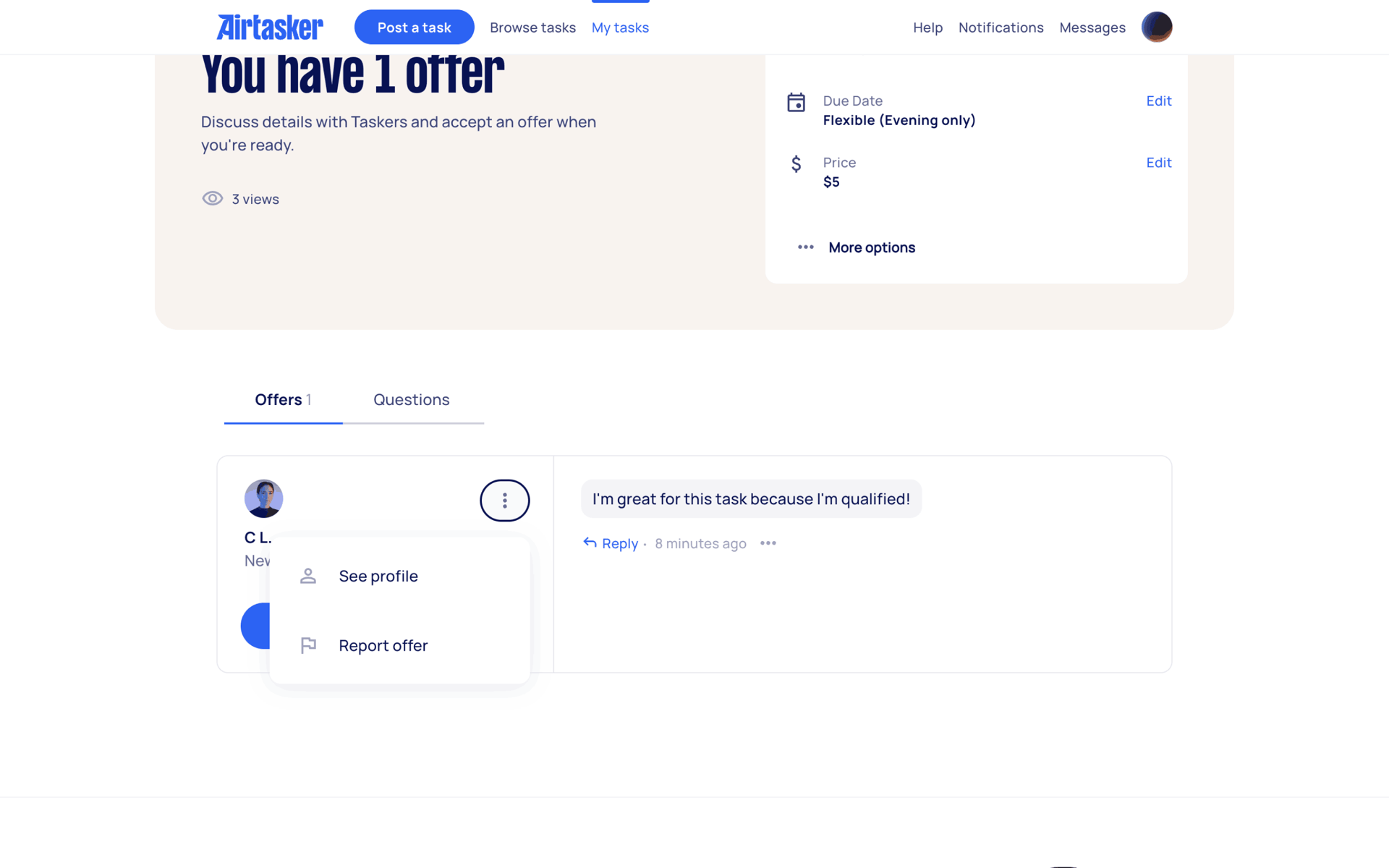 Airtasker Web Lifestyle interface screenshot 19