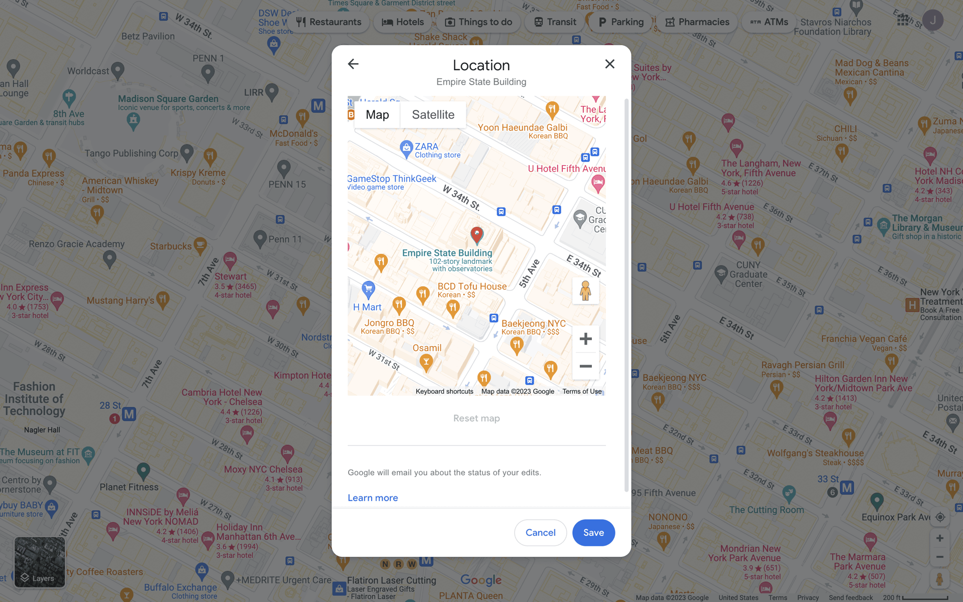 Google Maps Web Maps & Navigation interface screenshot 8