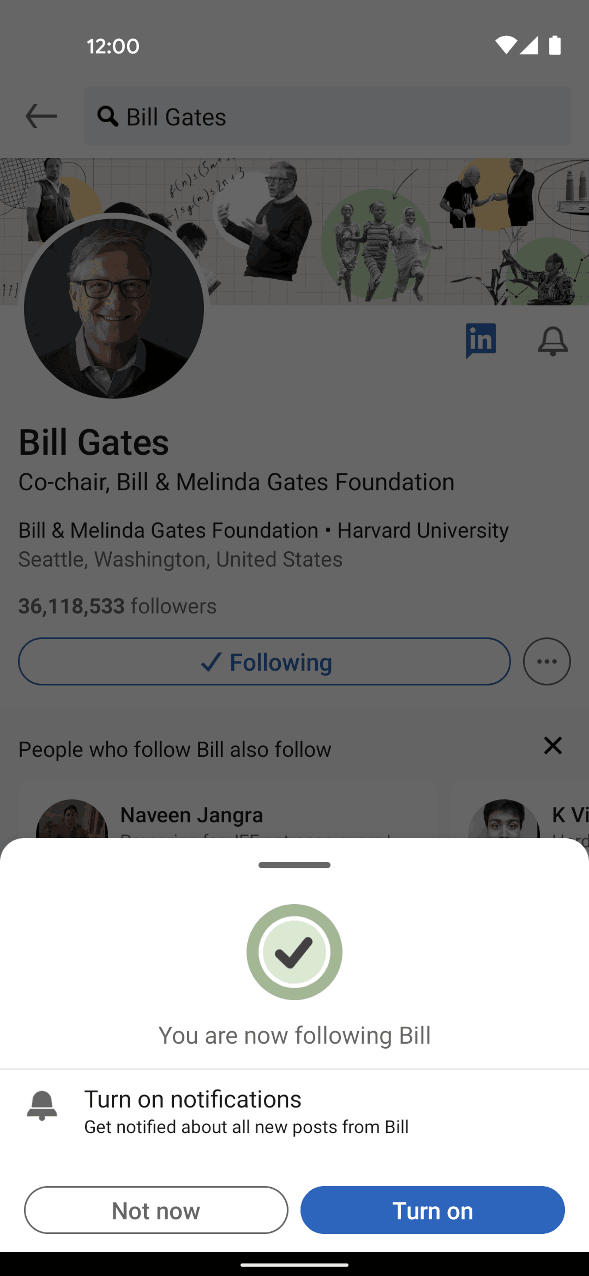 LinkedIn Android Business interface screenshot 19