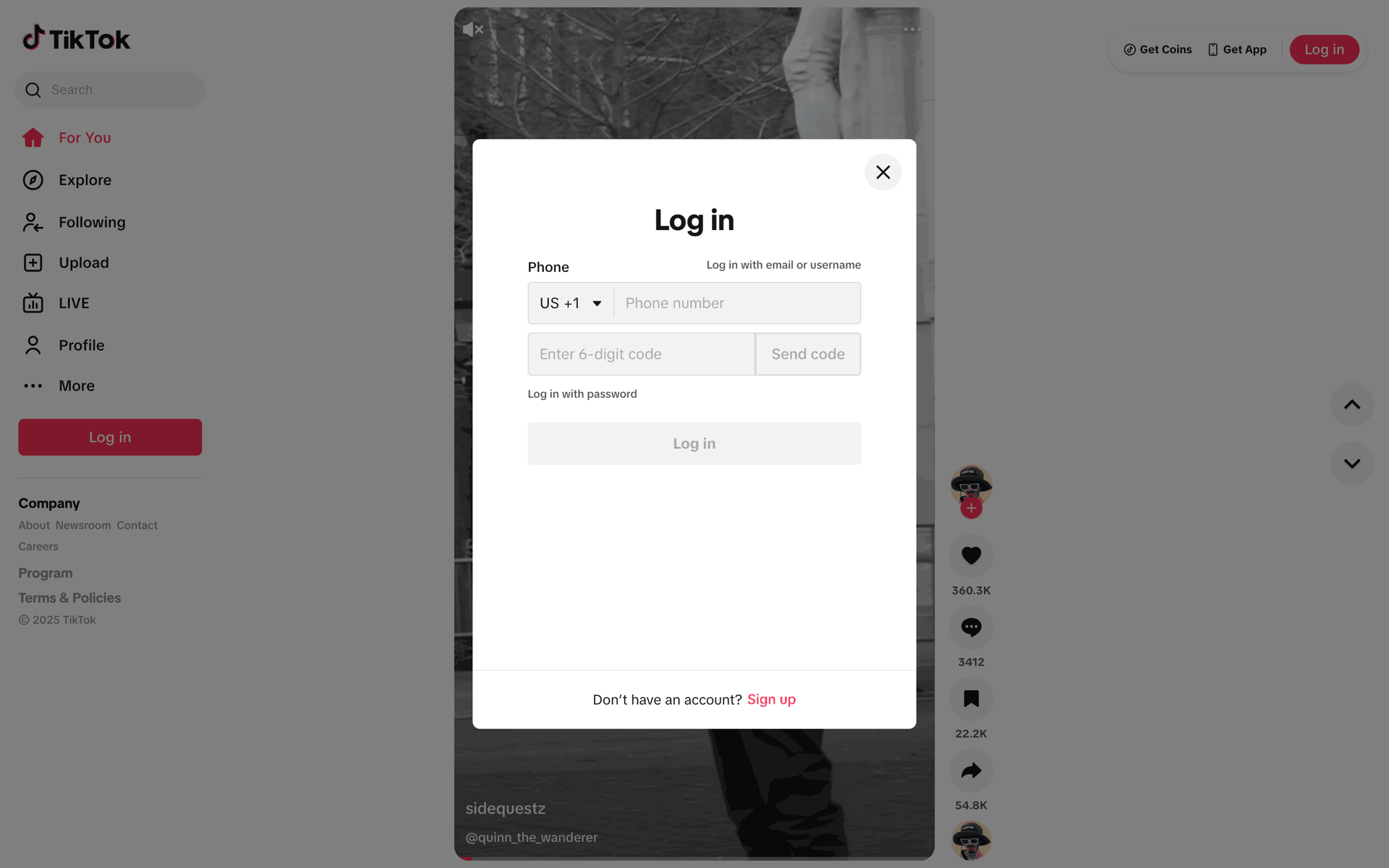 TikTok Web Social Networking interface screenshot 4