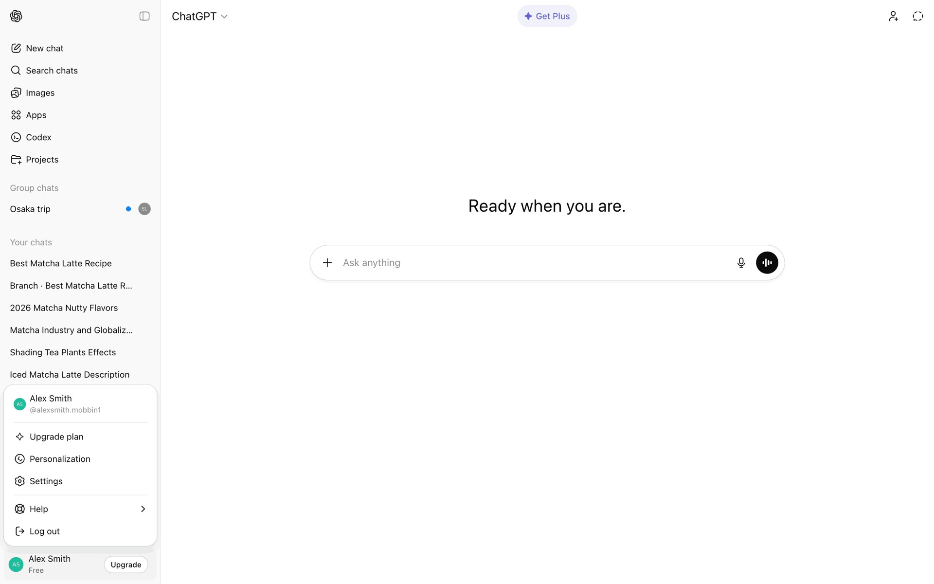 ChatGPT Web AI interface screenshot 17