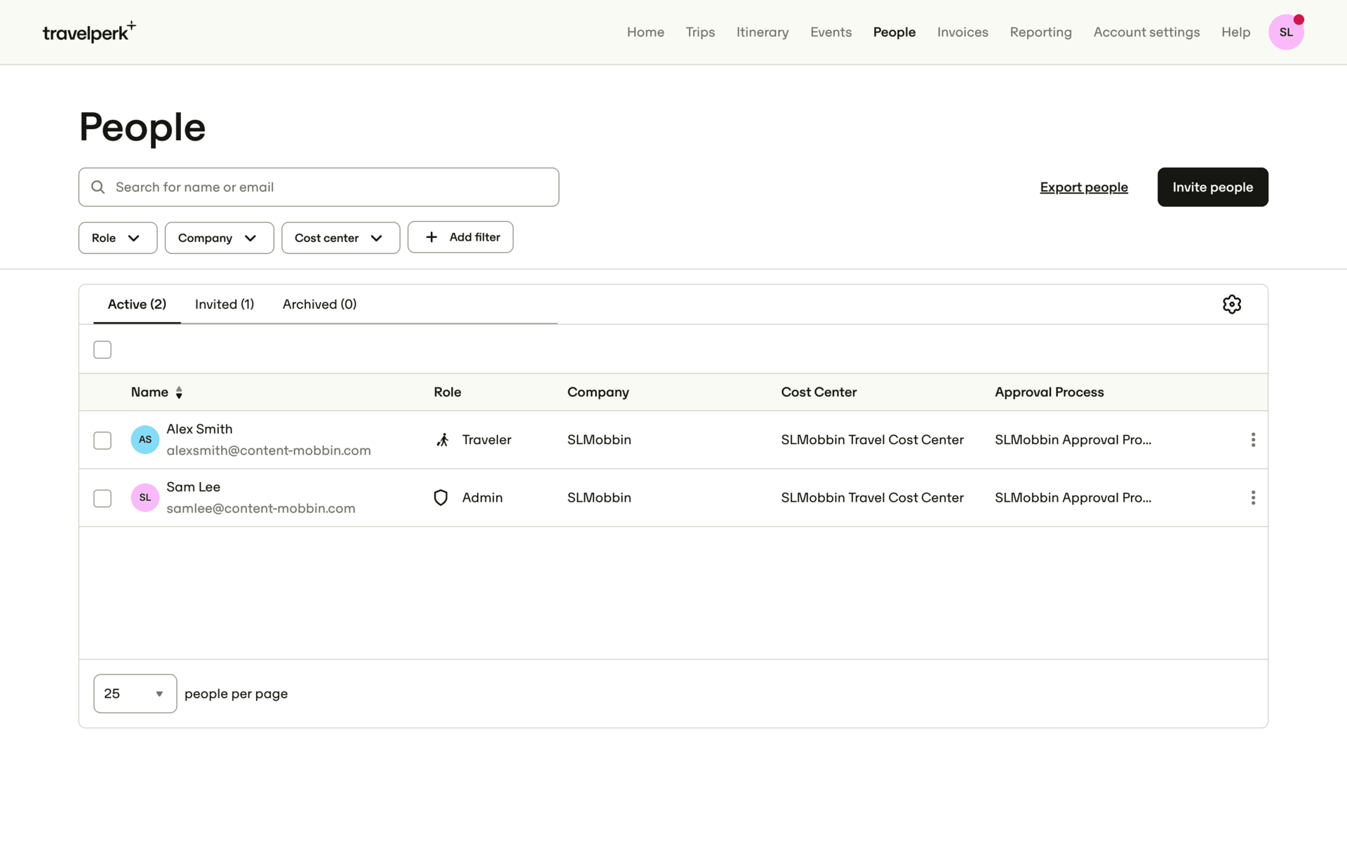 TravelPerk Web Travel & Transportation interface screenshot 23