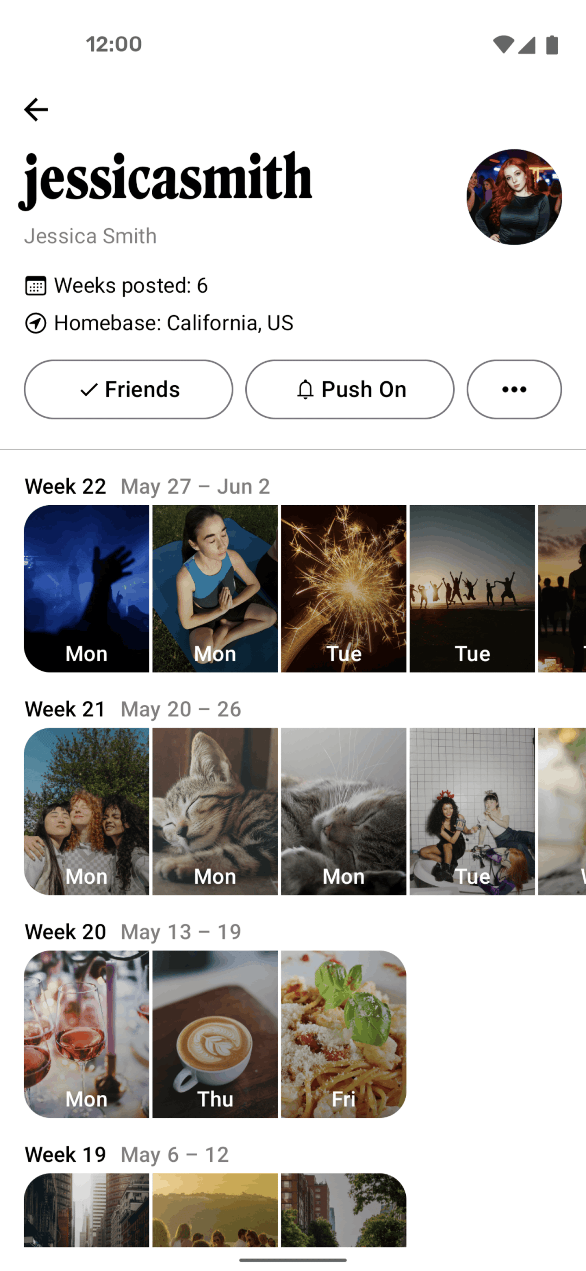 Retro Android Social Networking interface screenshot 4