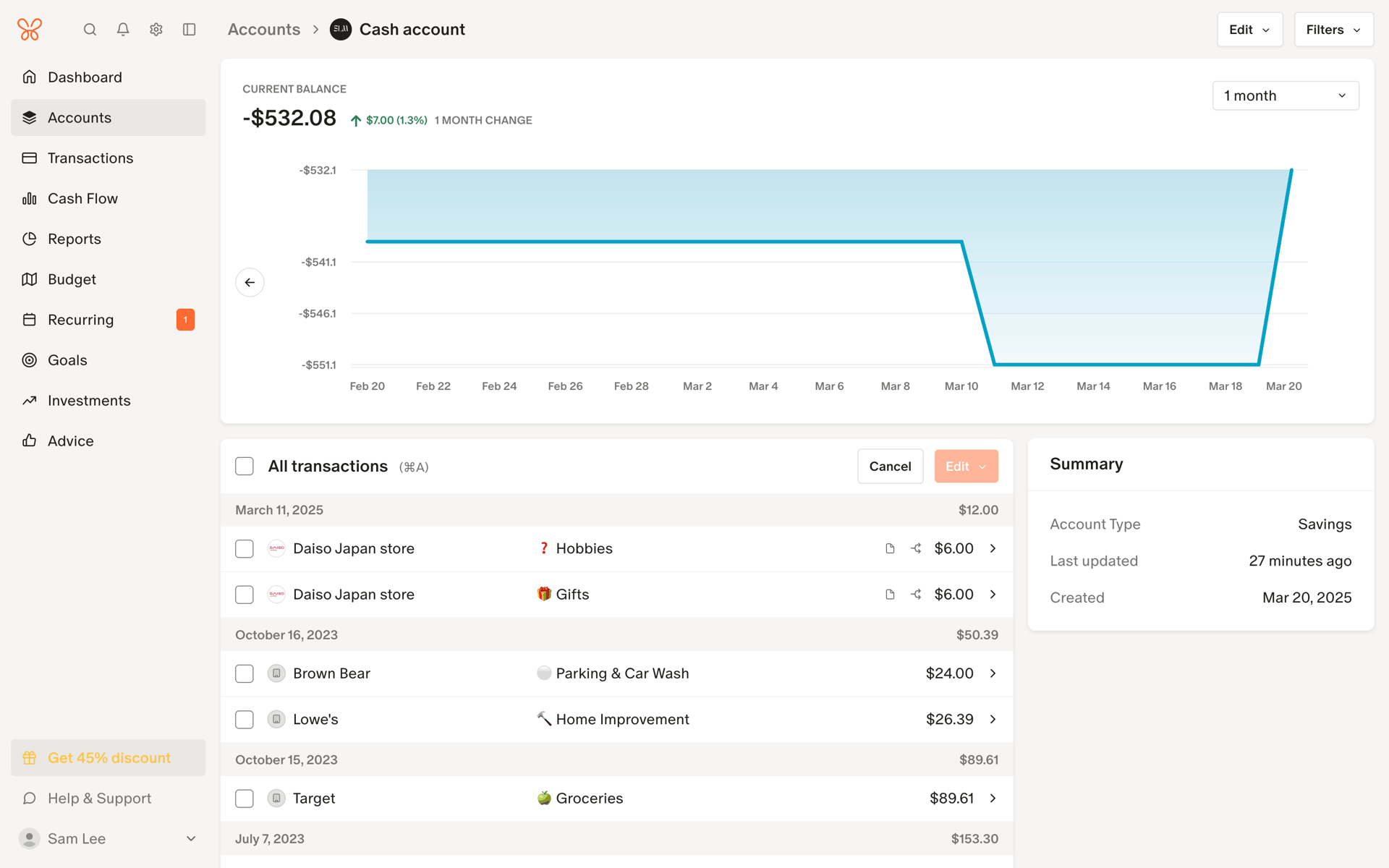 Monarch Web Finance interface screenshot 15