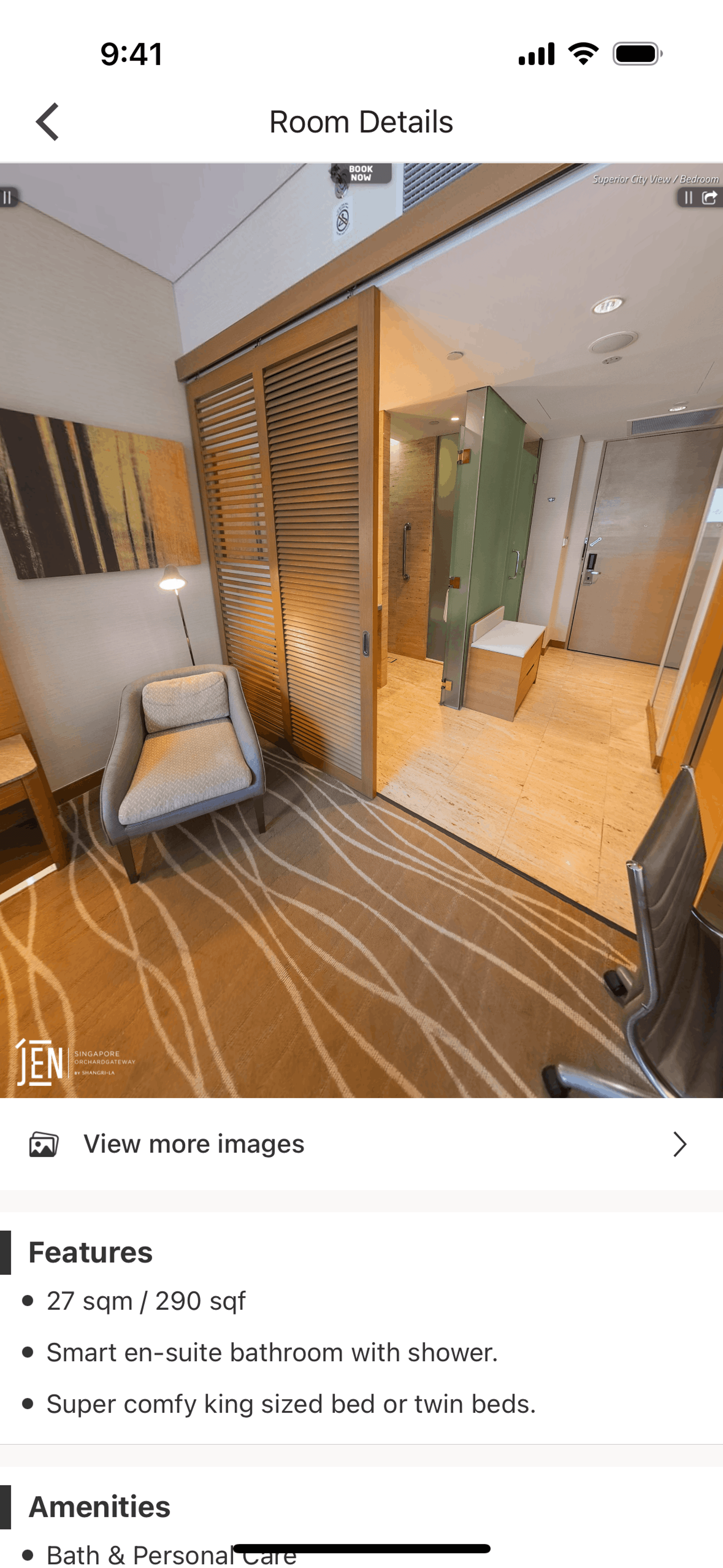 Room details (360 view) on Shangri-La Circle (ios) screen 2