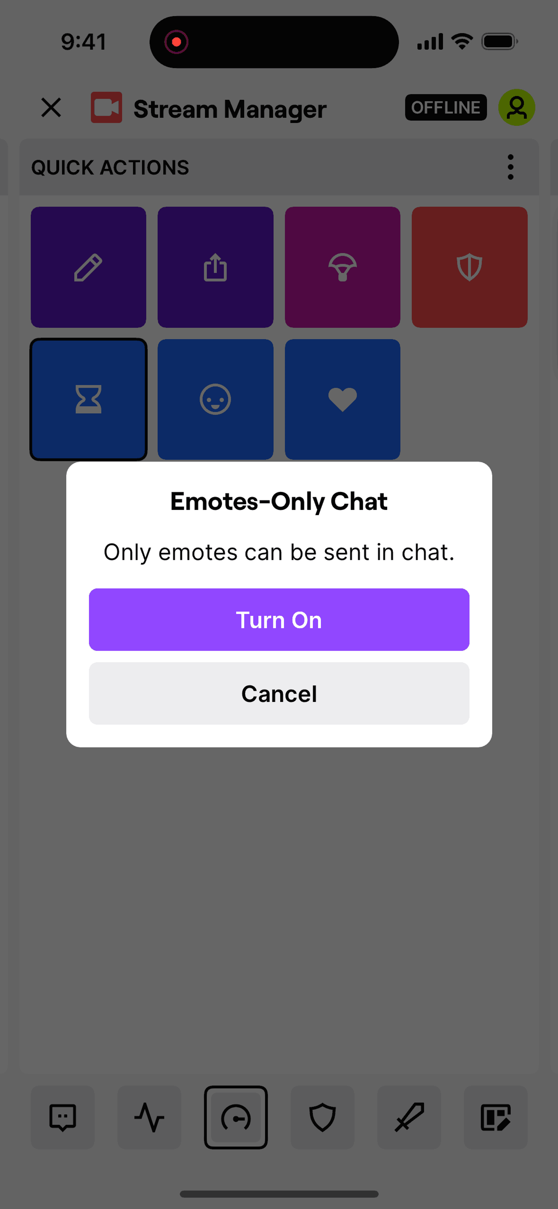 Twitch iOS Photo & Video interface screenshot 8
