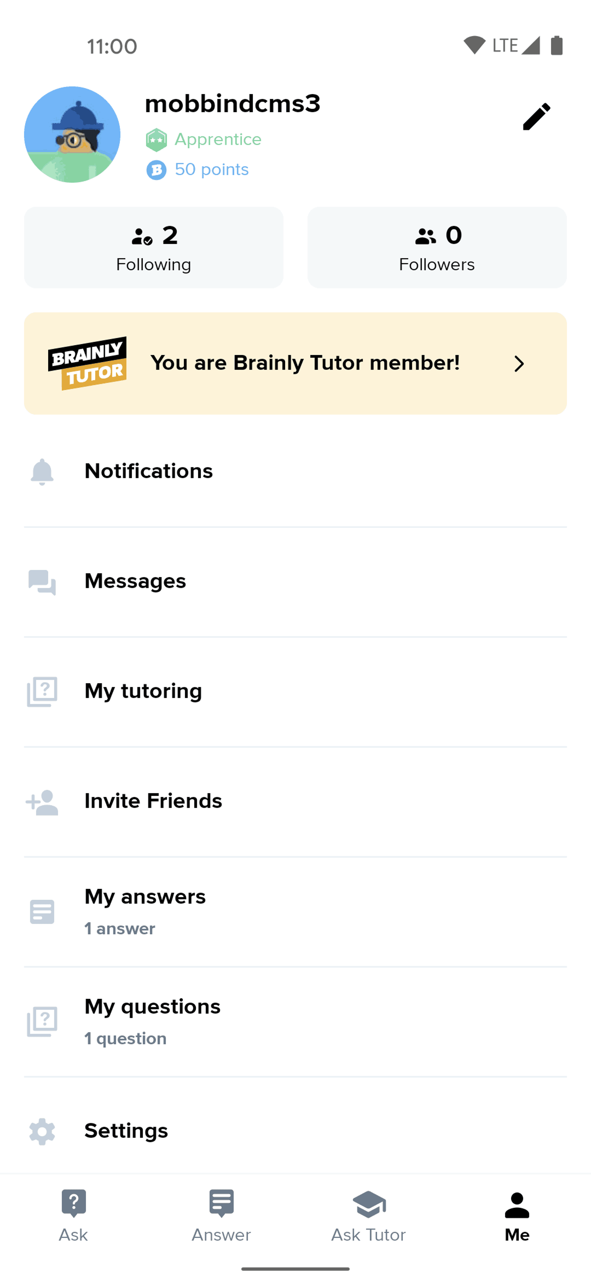 Brainly Android Education interface screenshot 2
