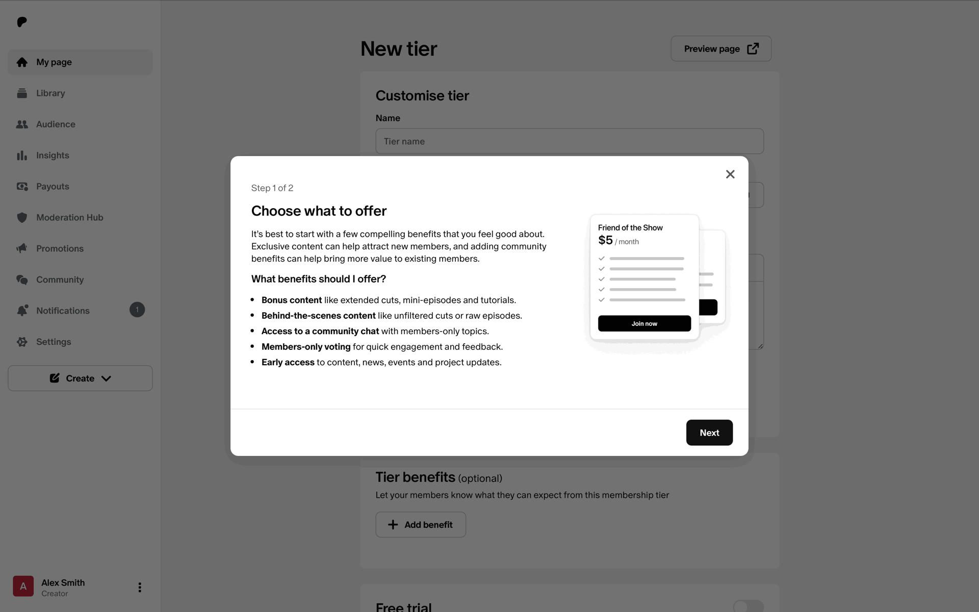 Patreon Web Social Networking interface screenshot 23
