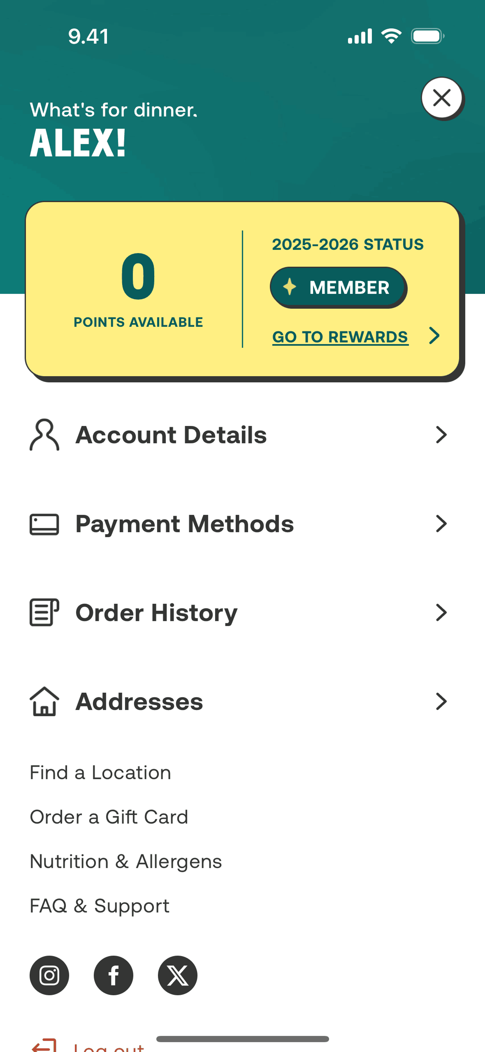 CHOPT iOS Food & Drink interface screenshot 17