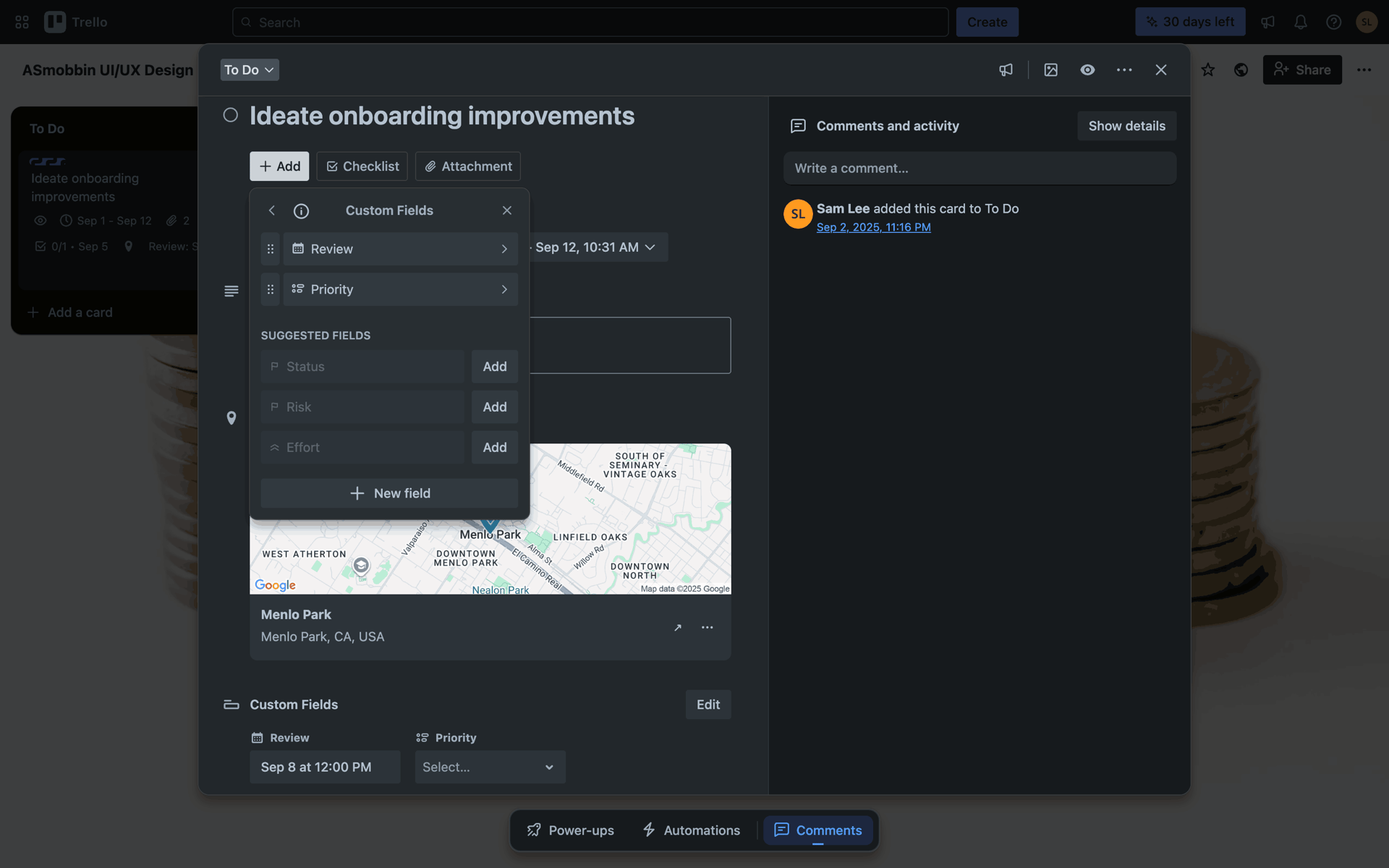 Trello Web Business interface screenshot 7