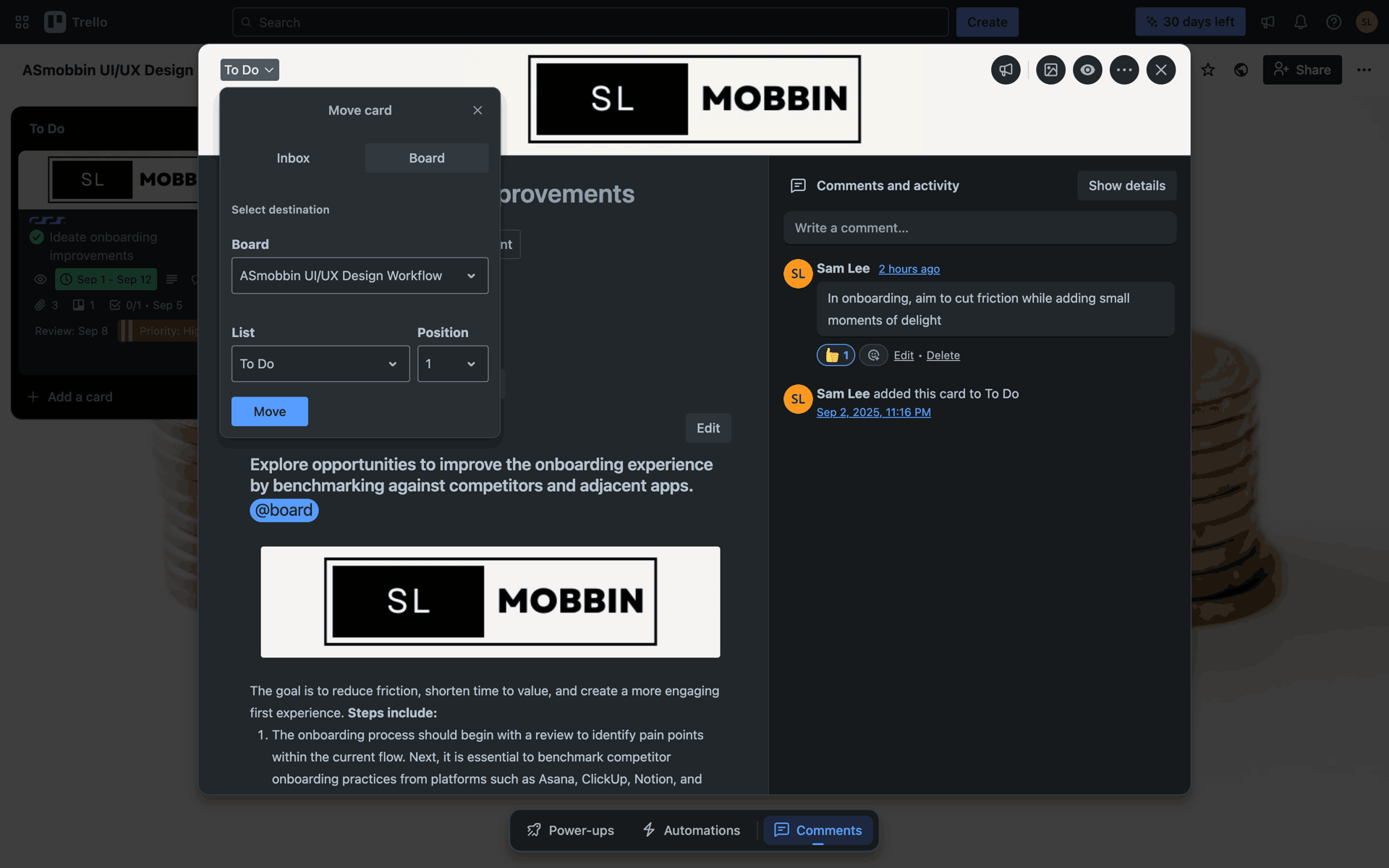 Trello Web Business interface screenshot 18