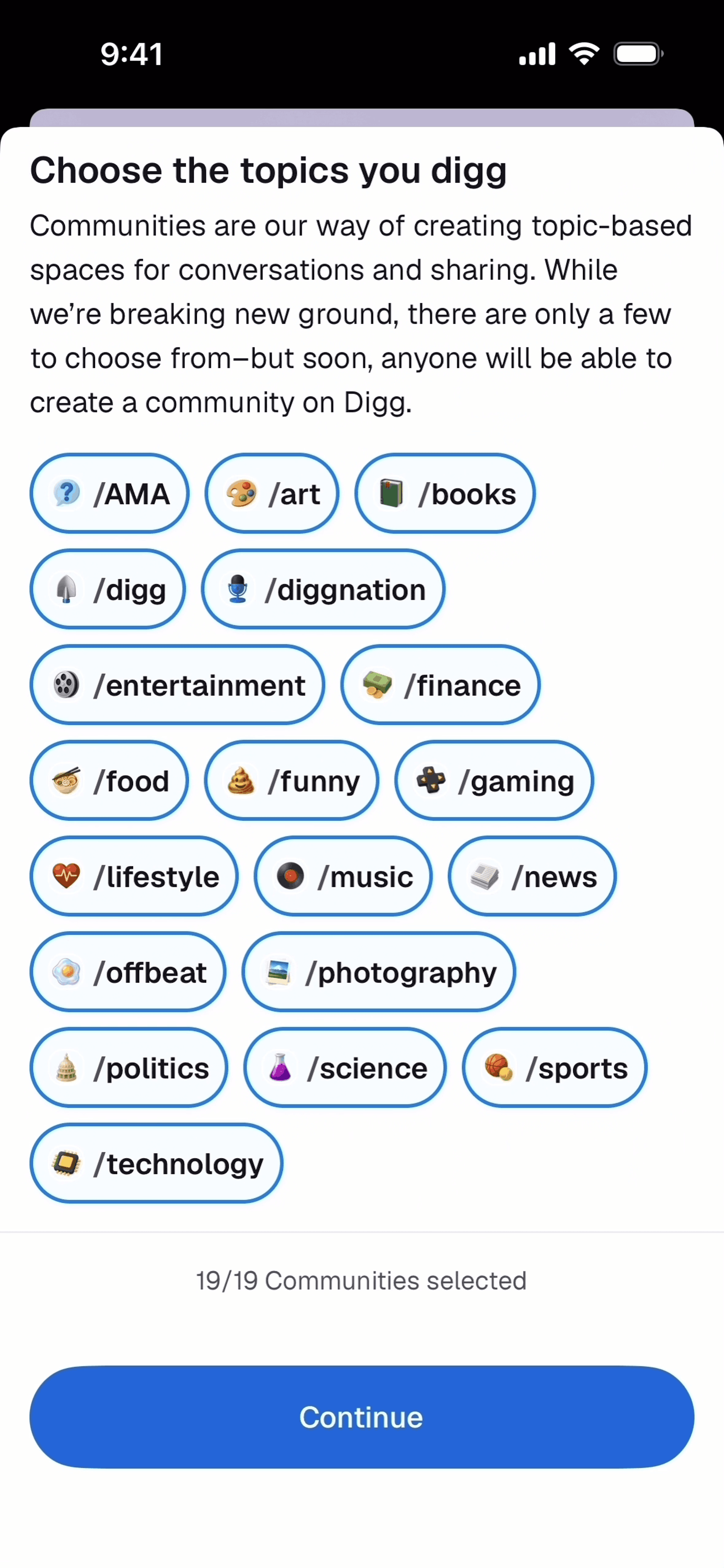 Digg iOS Social Networking interface screenshot 7