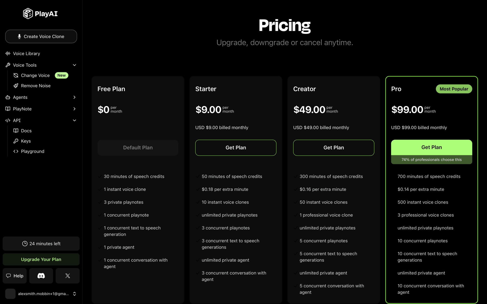 PlayAI Web AI interface screenshot 10