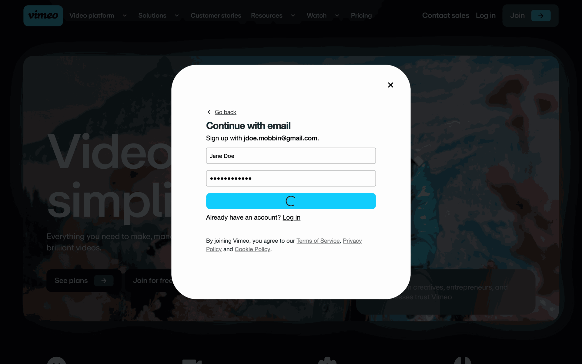 Vimeo Web Photo & Video interface screenshot 6