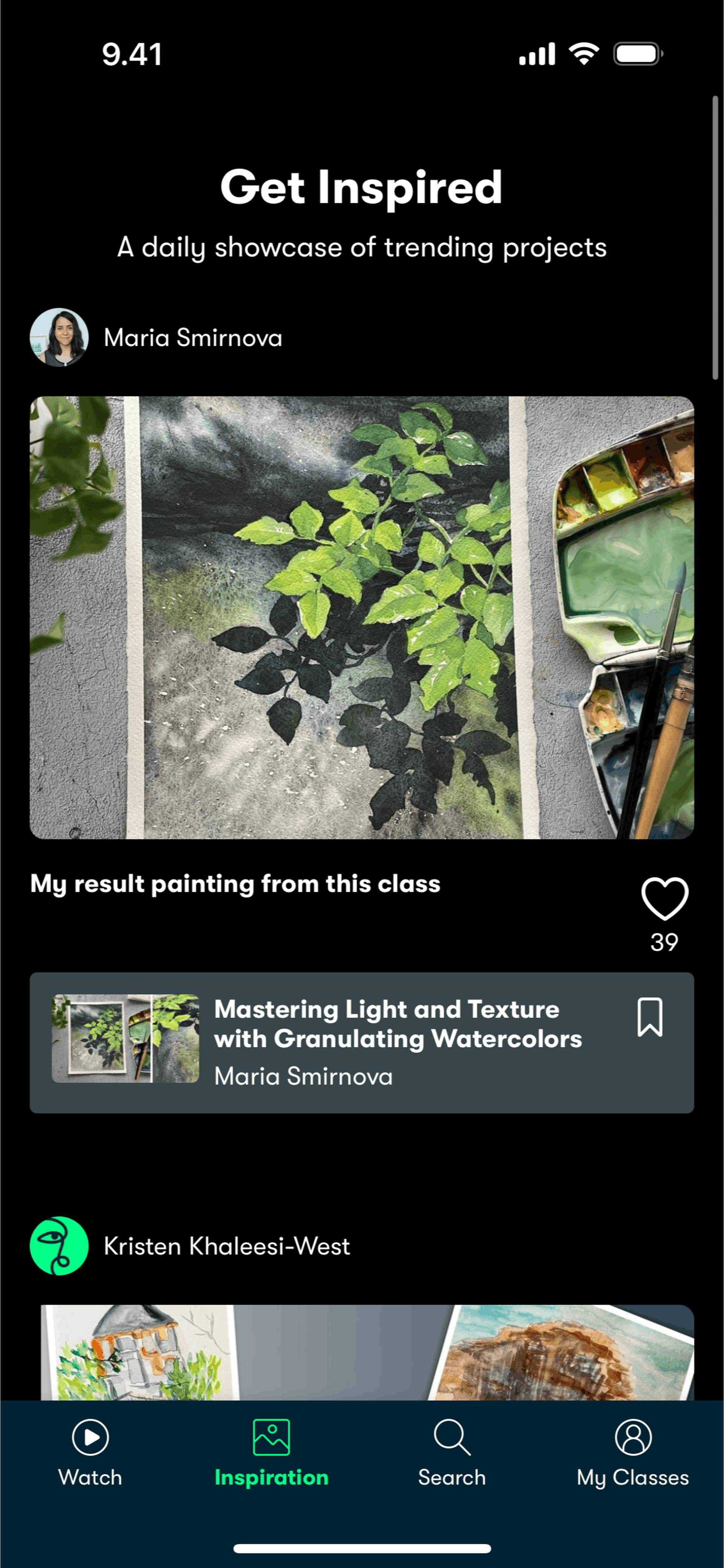 Skillshare iOS Education interface screenshot 23