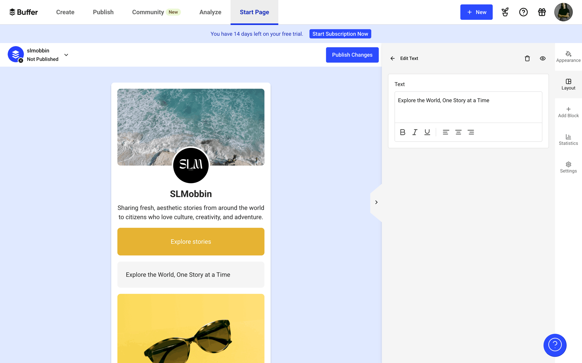 Buffer Web Business interface screenshot 8
