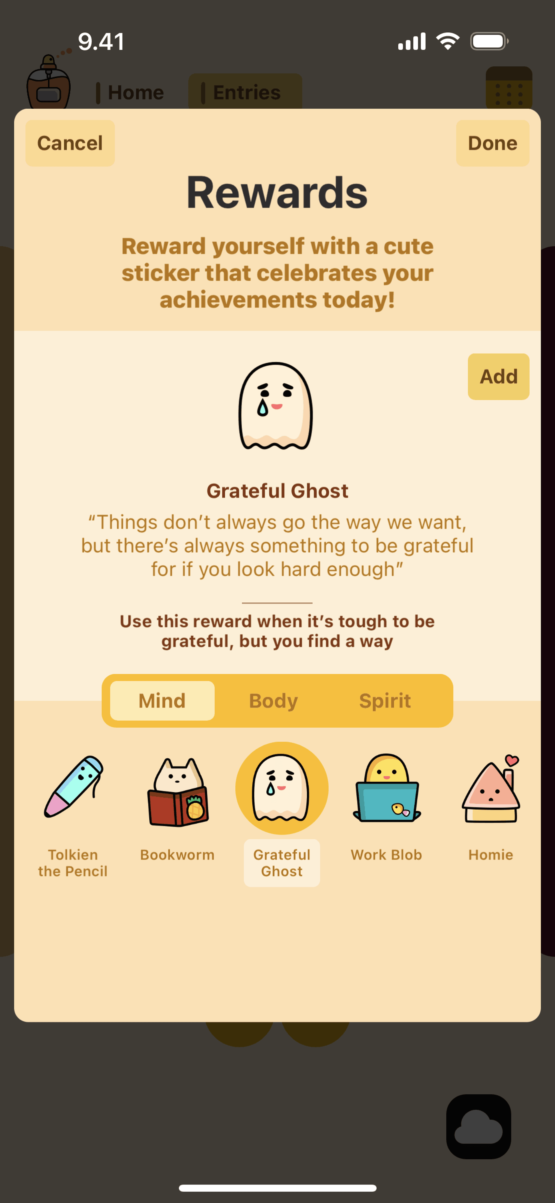 Bears Gratitude iOS Health & Fitness interface screenshot 24