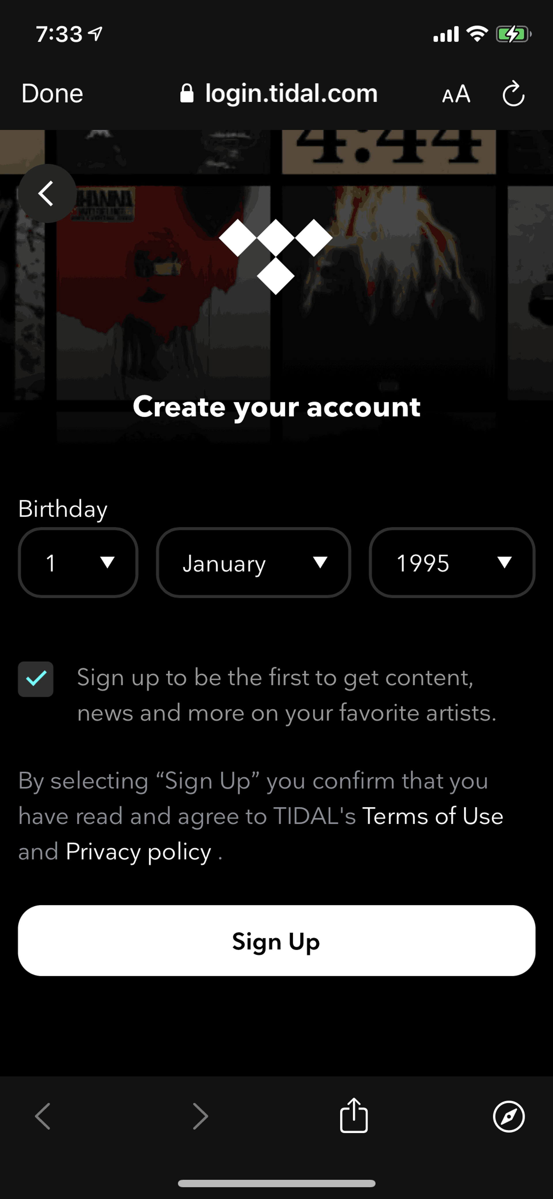 TIDAL iOS Music & Audio interface screenshot 8