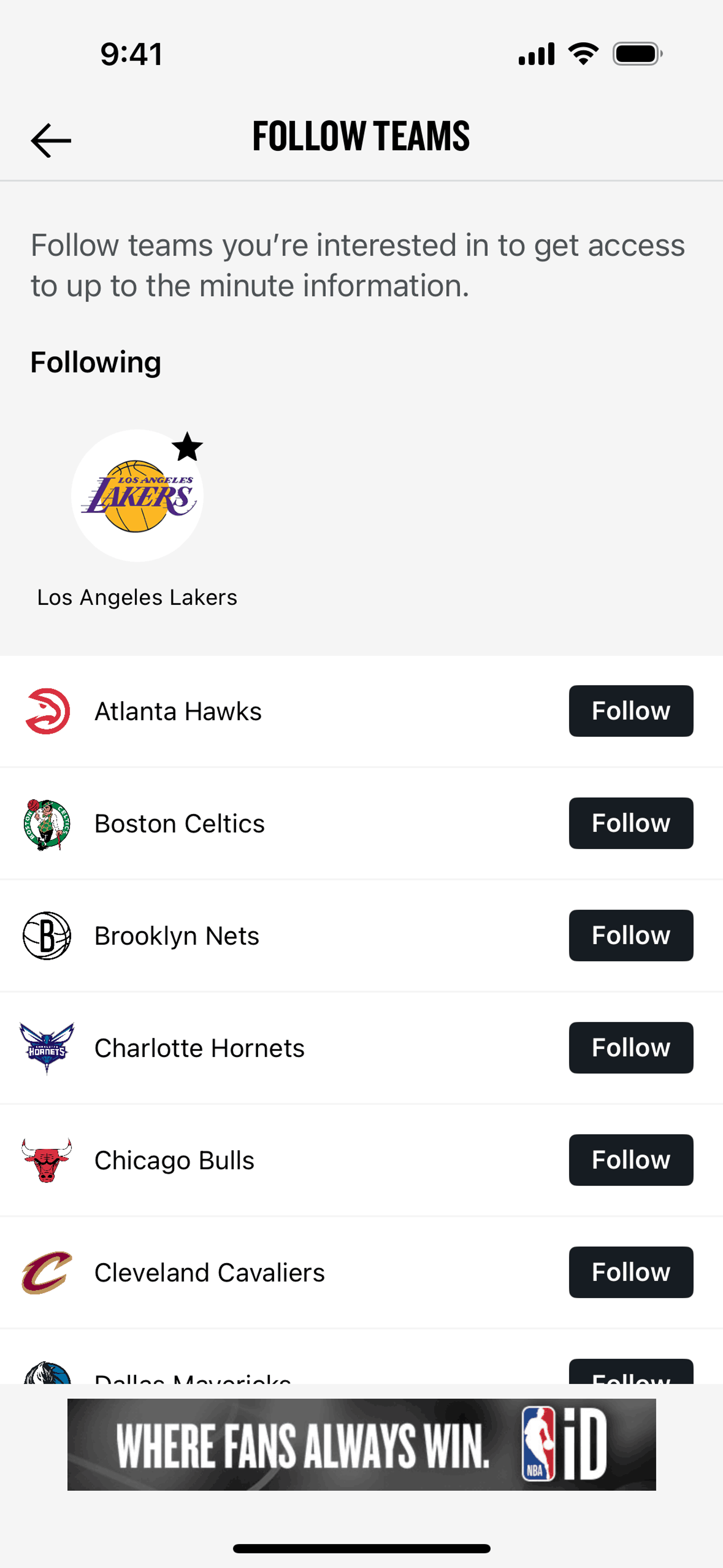 NBA iOS Sports interface screenshot 24