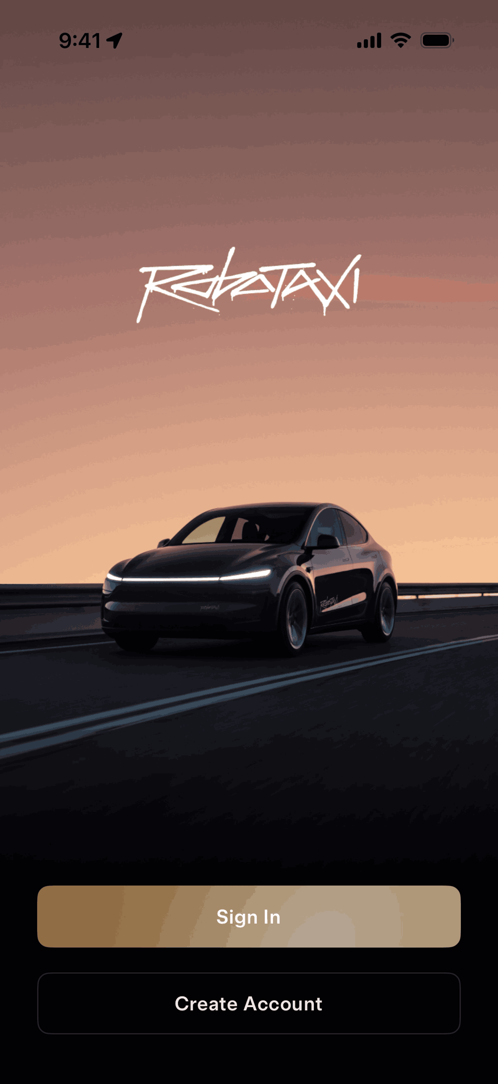 Tesla Robotaxi iOS Travel & Transportation interface screenshot 4