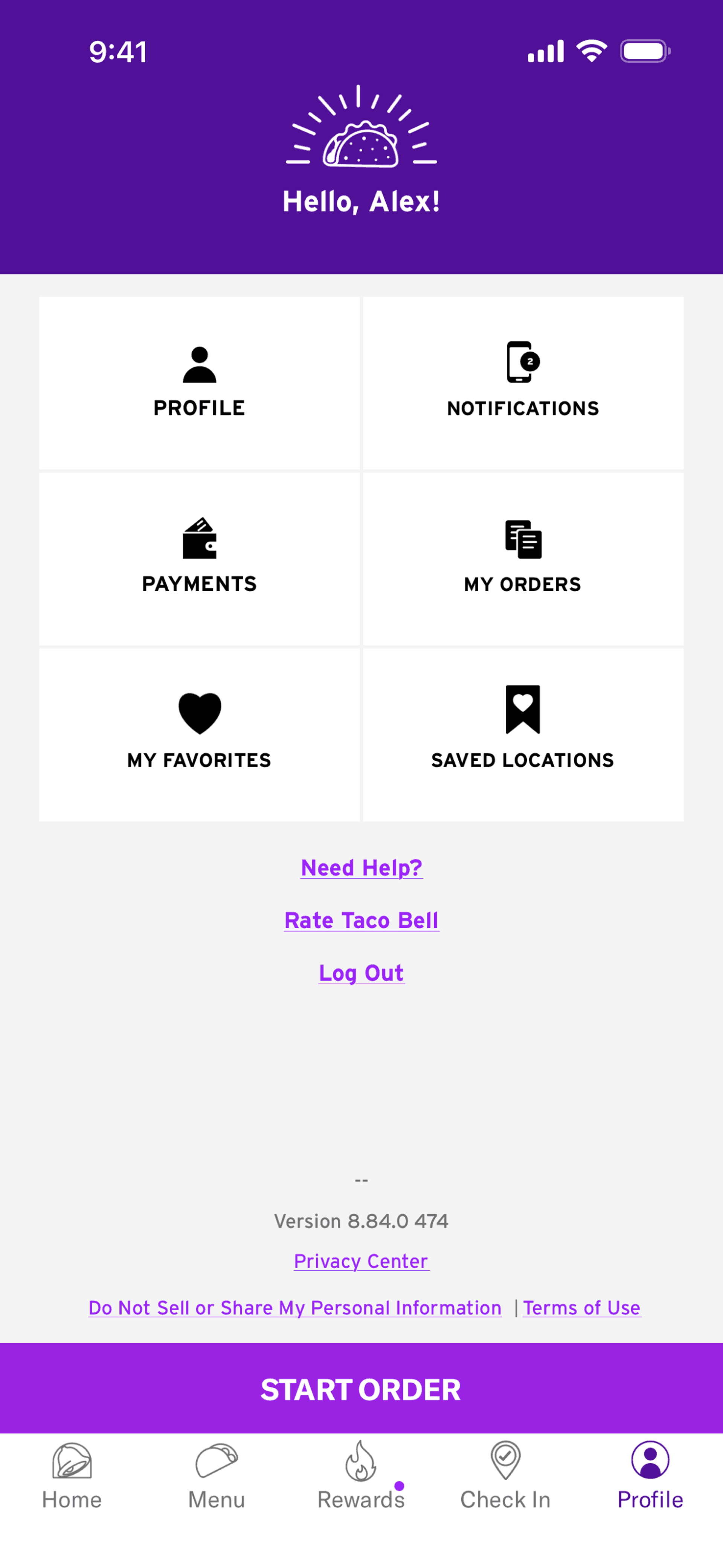 Taco Bell iOS Food & Drink interface screenshot 21