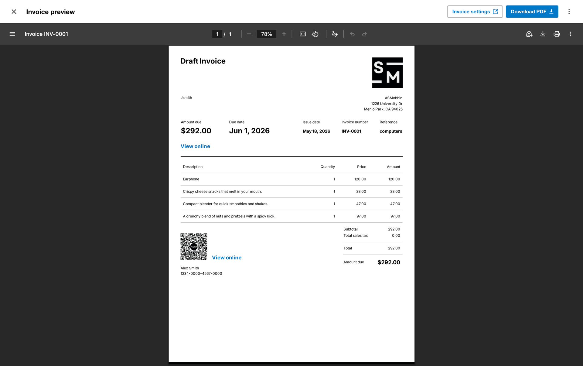 Xero Web Business interface screenshot 3