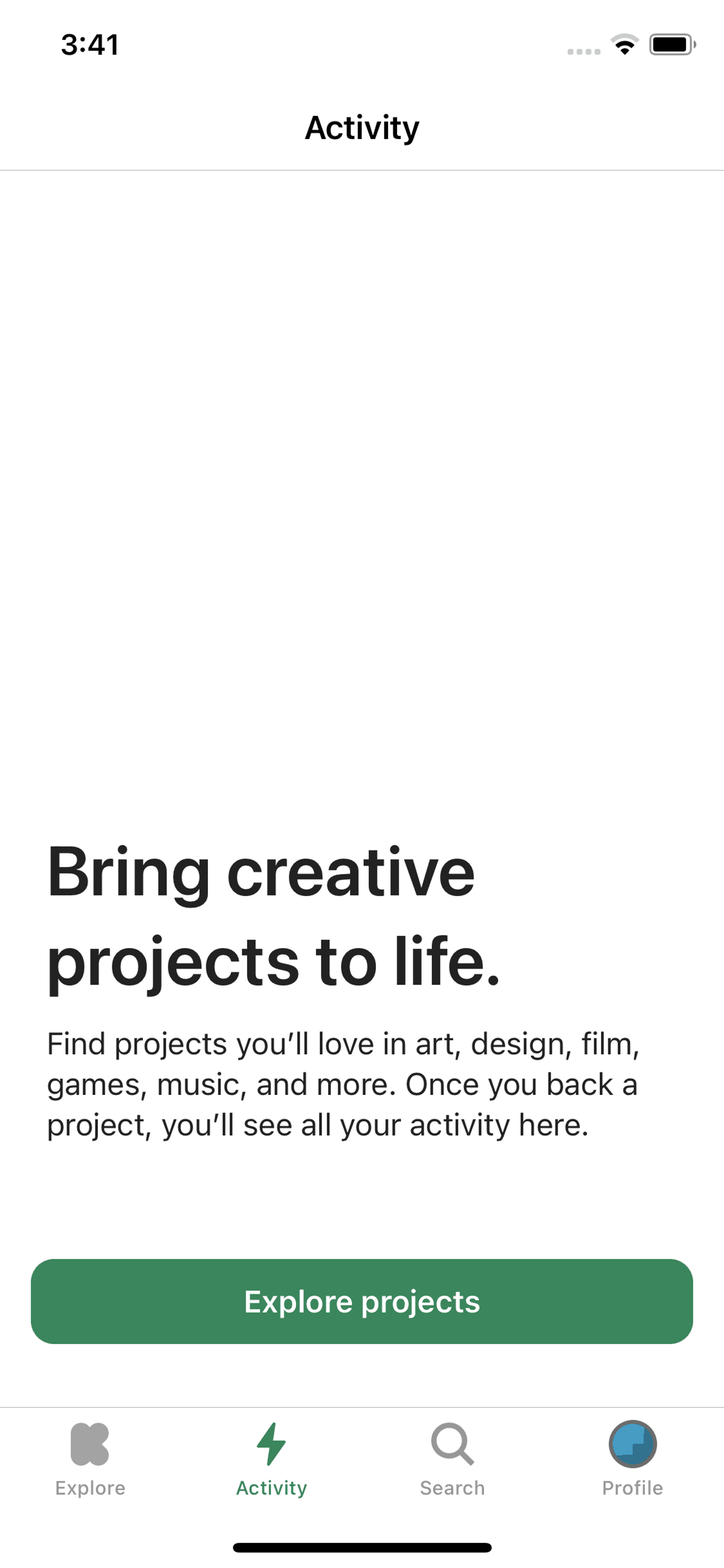 Kickstarter iOS Social Networking interface screenshot 14