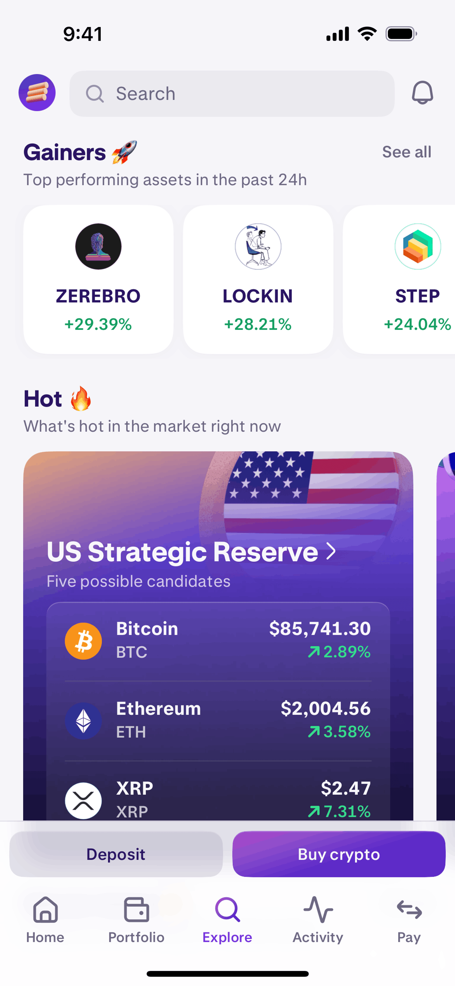 Kraken iOS Finance interface screenshot 14