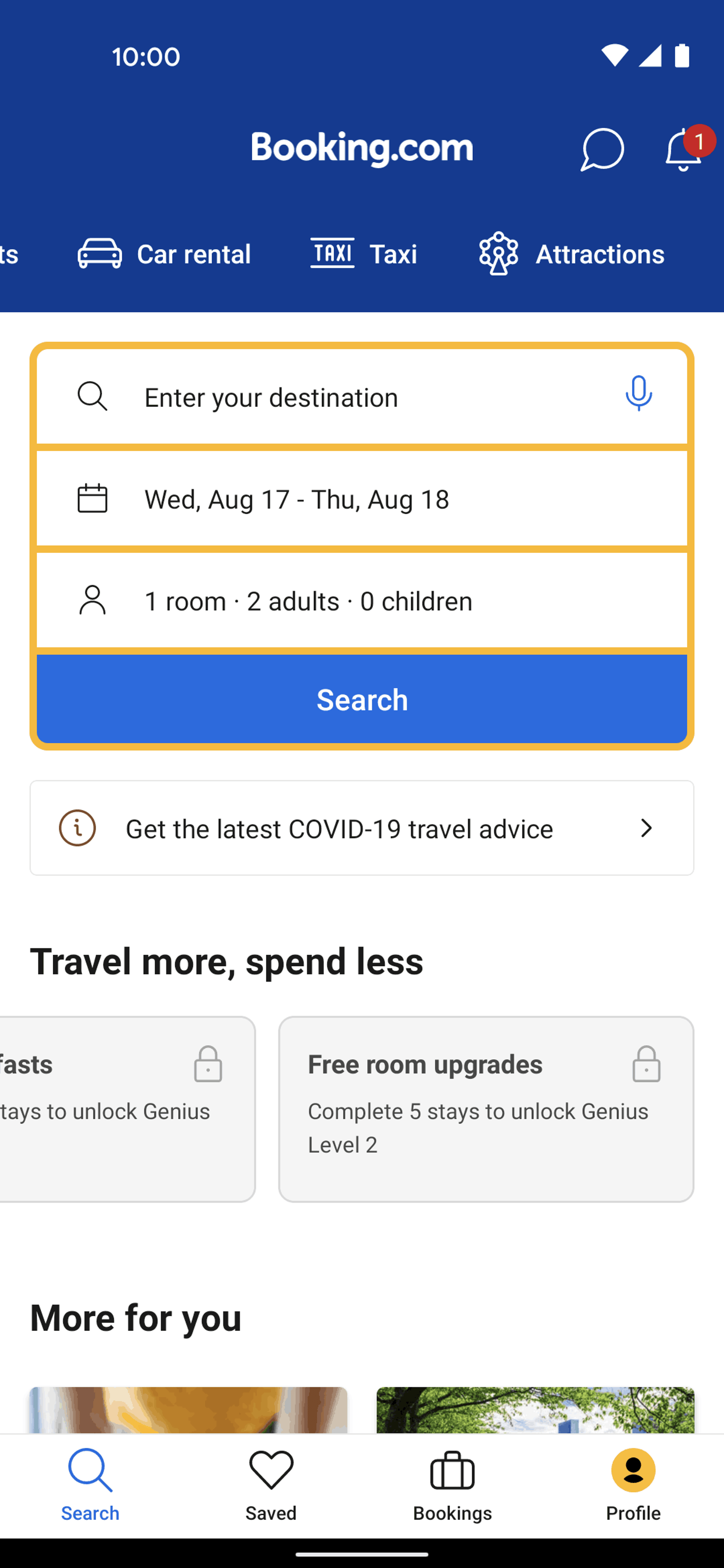 Booking.com Android Travel & Transportation interface screenshot 13