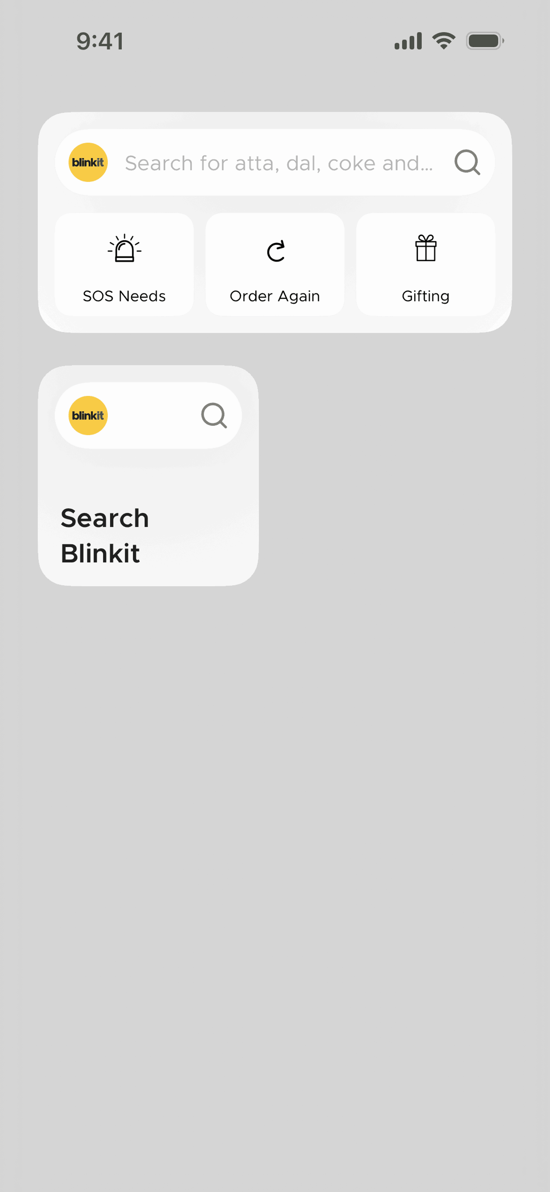 Blinkit iOS Food & Drink interface screenshot 4