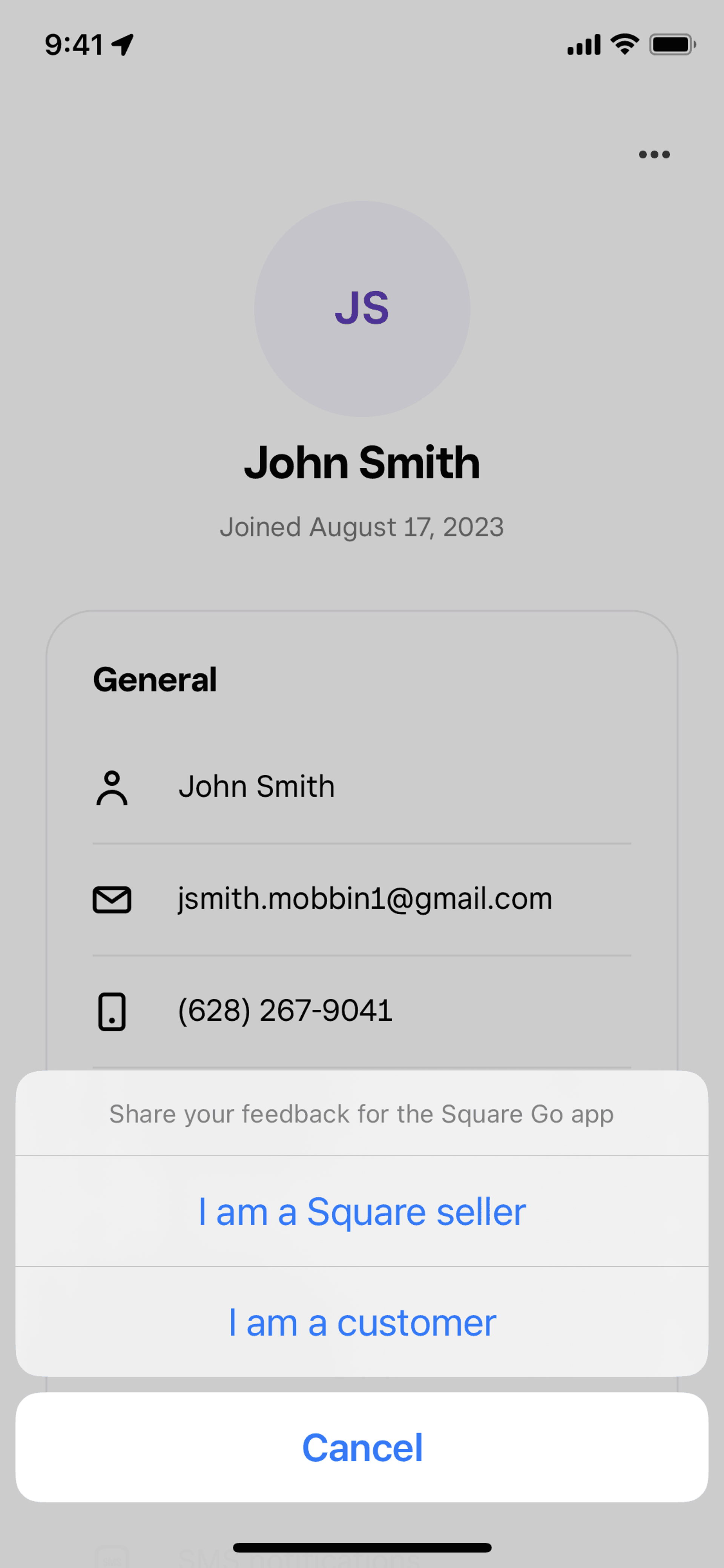Square Go iOS Lifestyle interface screenshot 18