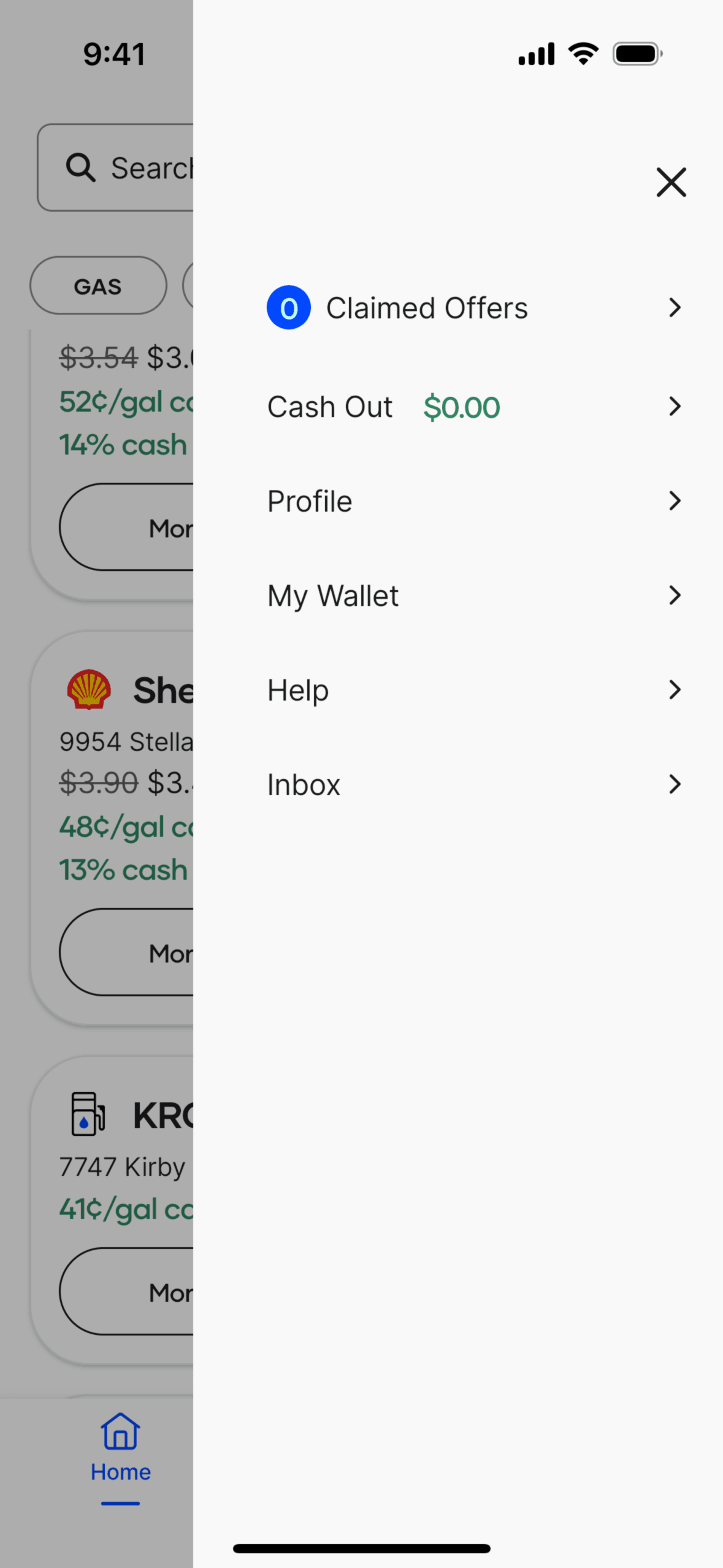 Upside iOS Travel & Transportation interface screenshot 9