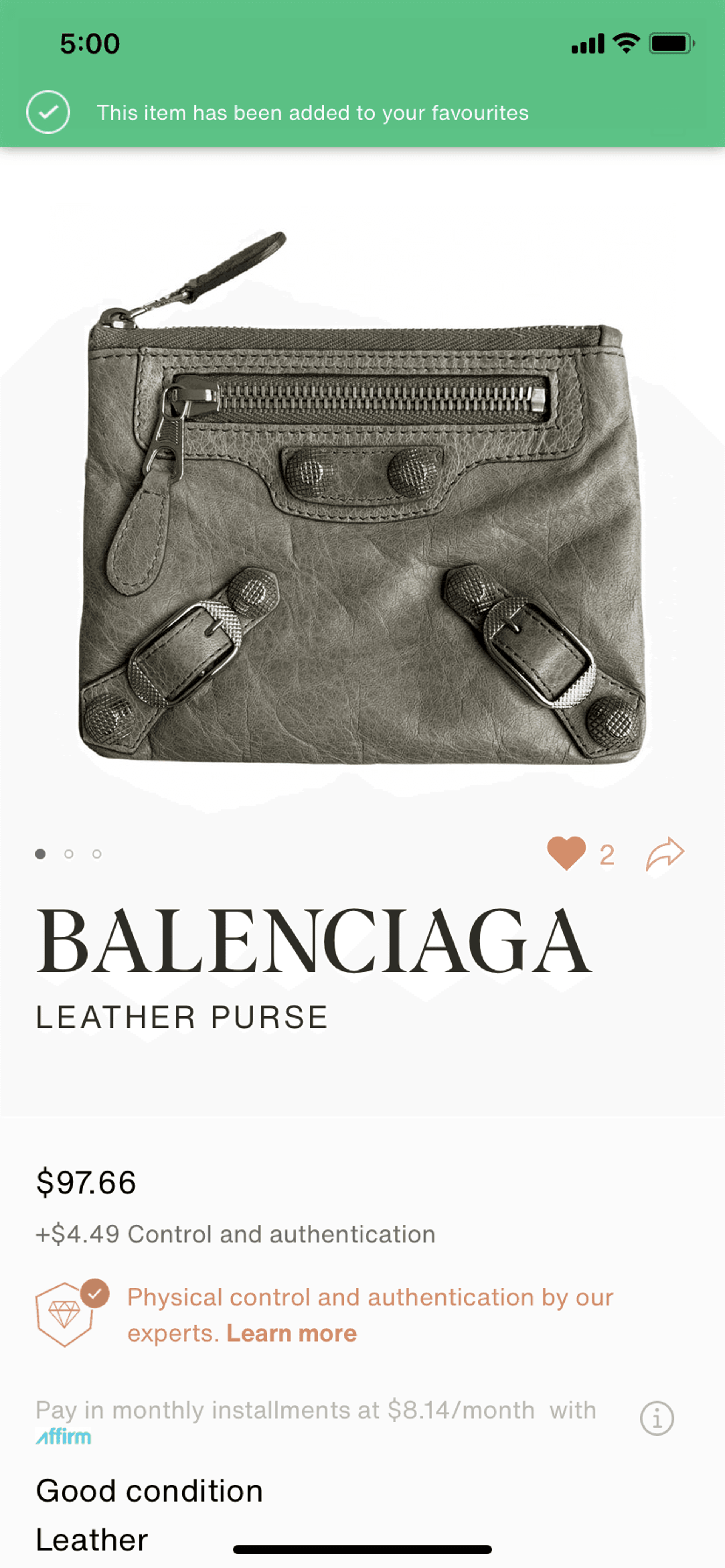 Vestiaire Collective iOS Shopping interface screenshot 18