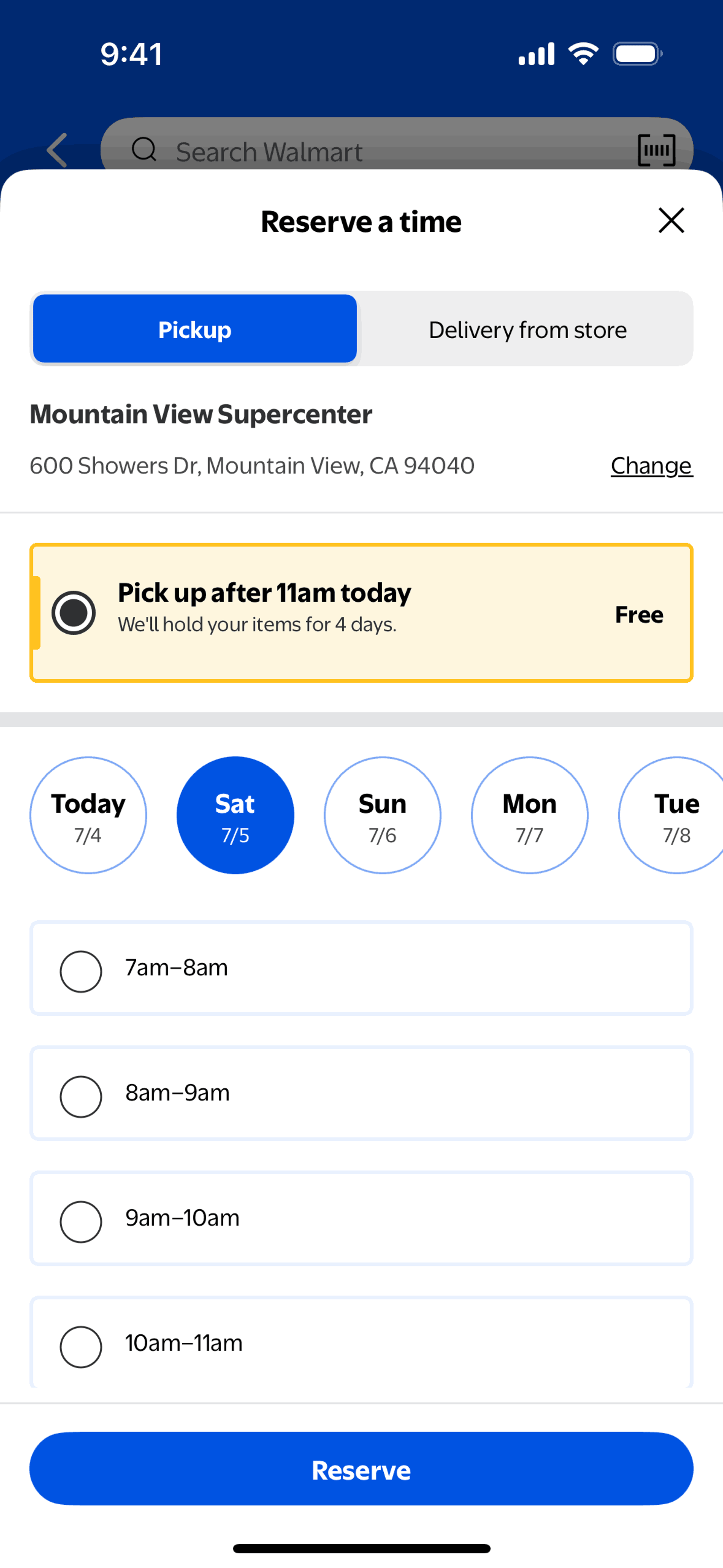 Walmart iOS Shopping interface screenshot 16