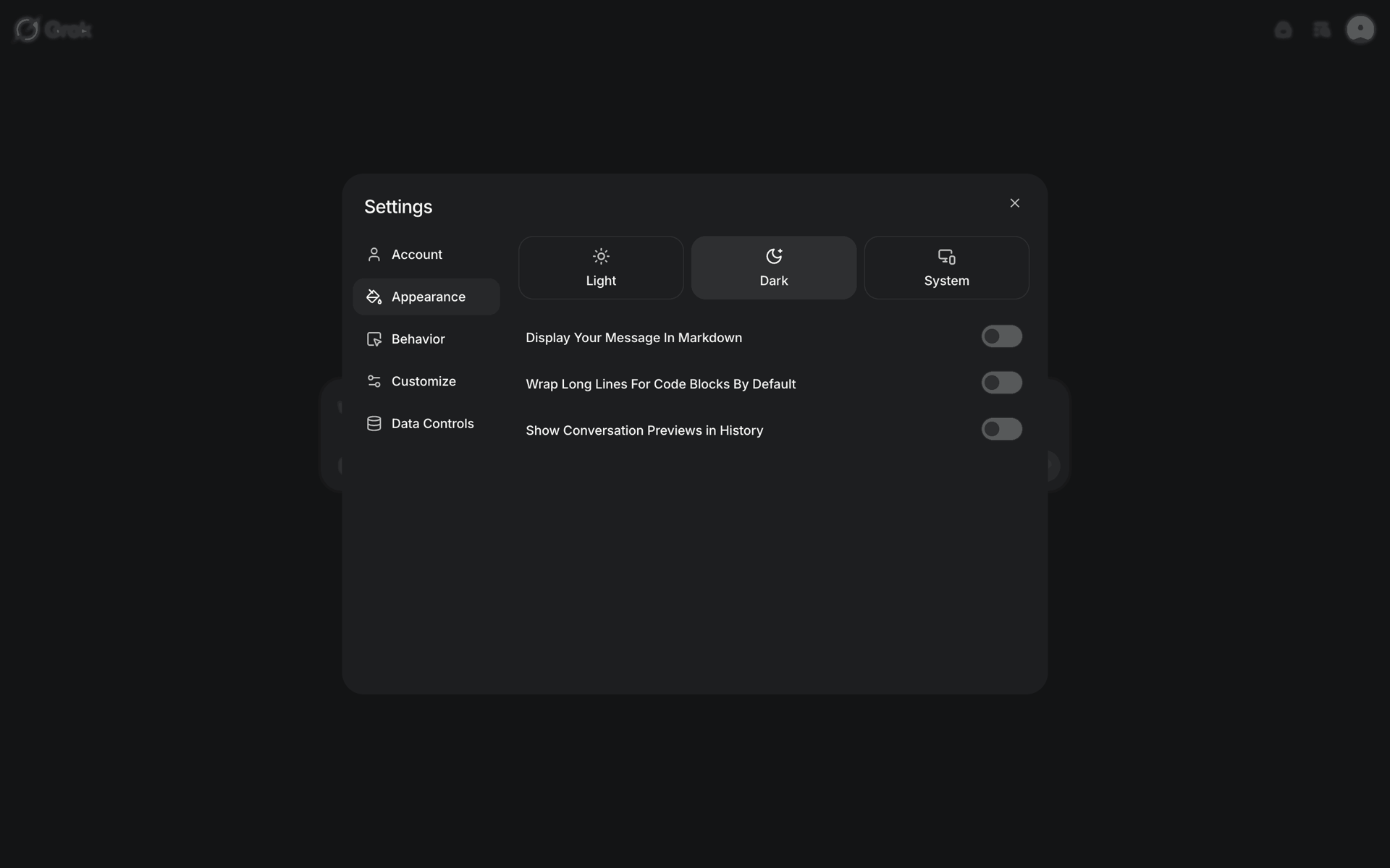 Grok Web AI interface screenshot 15