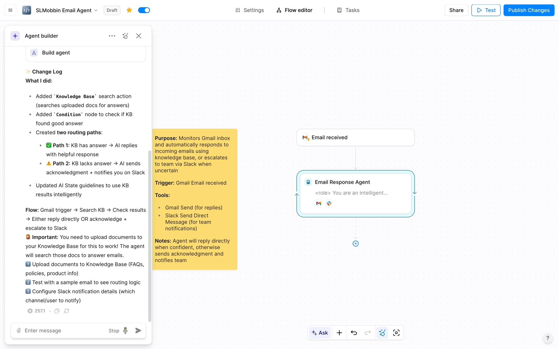 Lindy Web AI interface screenshot 9