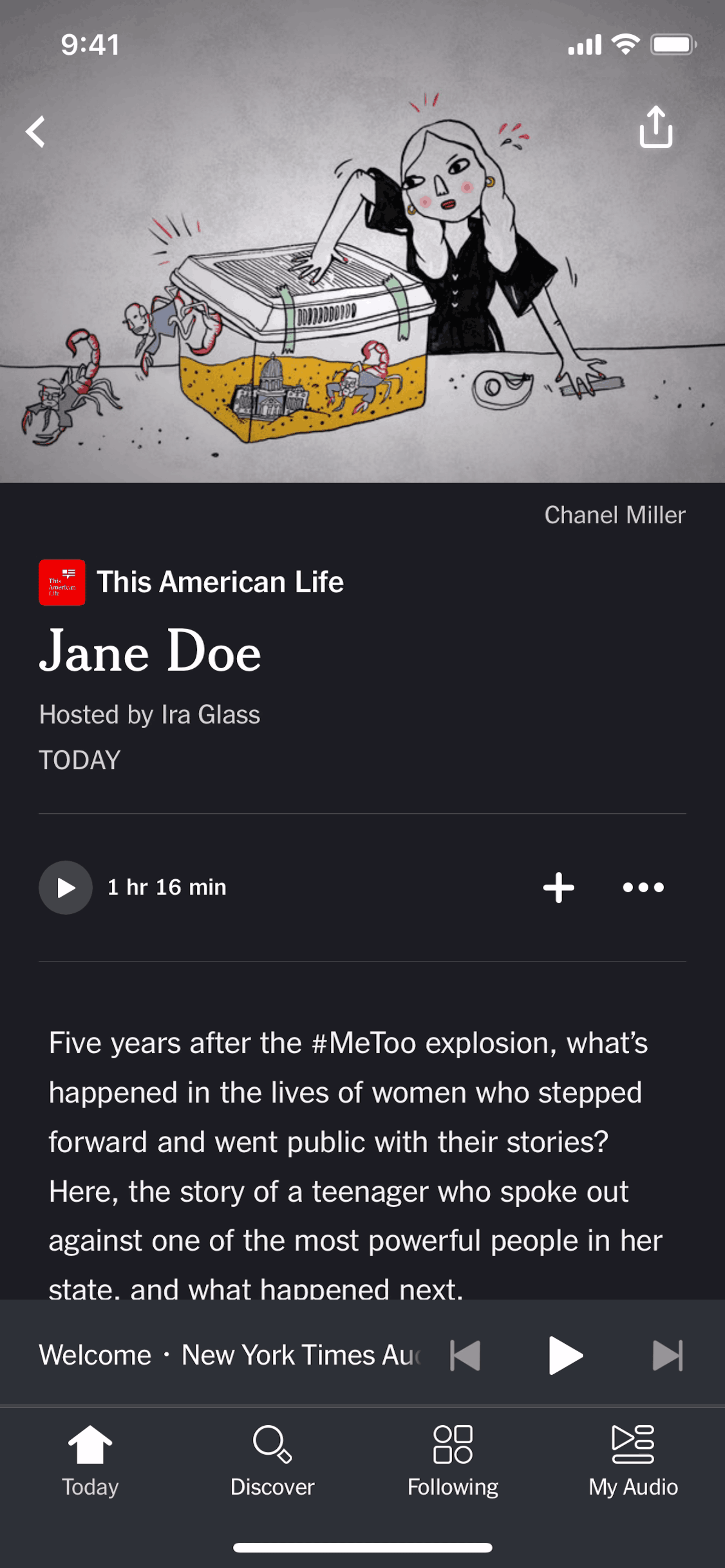 NYT Audio iOS Music & Audio interface screenshot 4