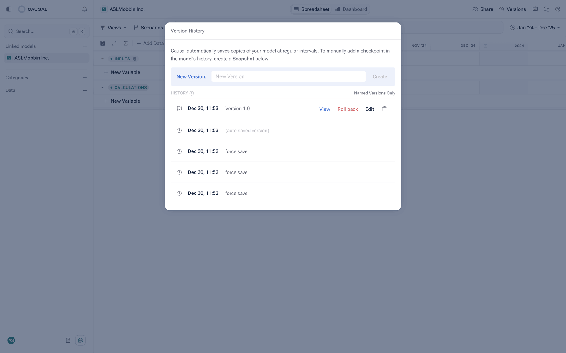 Causal Web Productivity interface screenshot 22